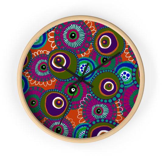 Jessica Wood Artist Floral Art Wall Clock