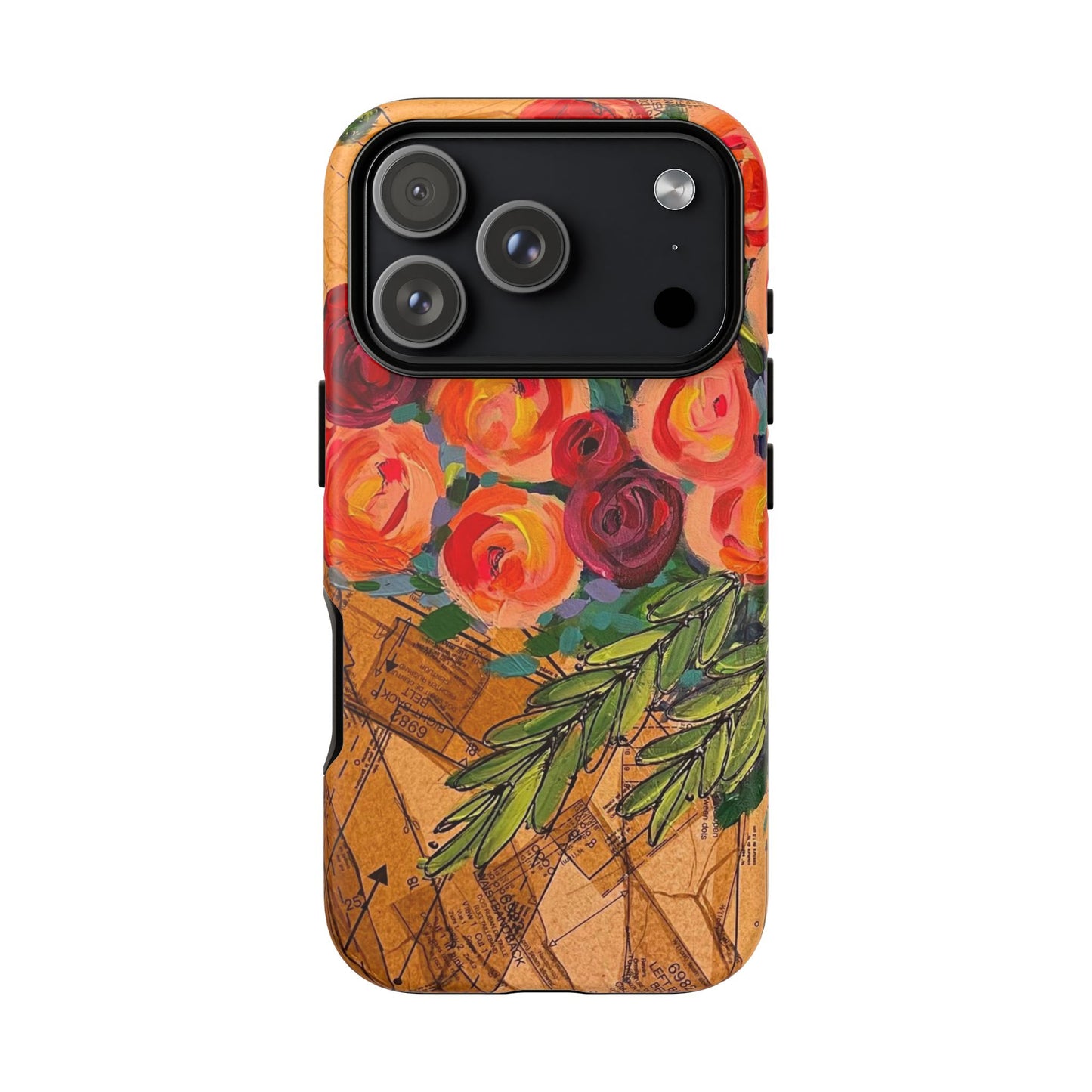 Protective Phone Case — Modern Floral Abstract Design