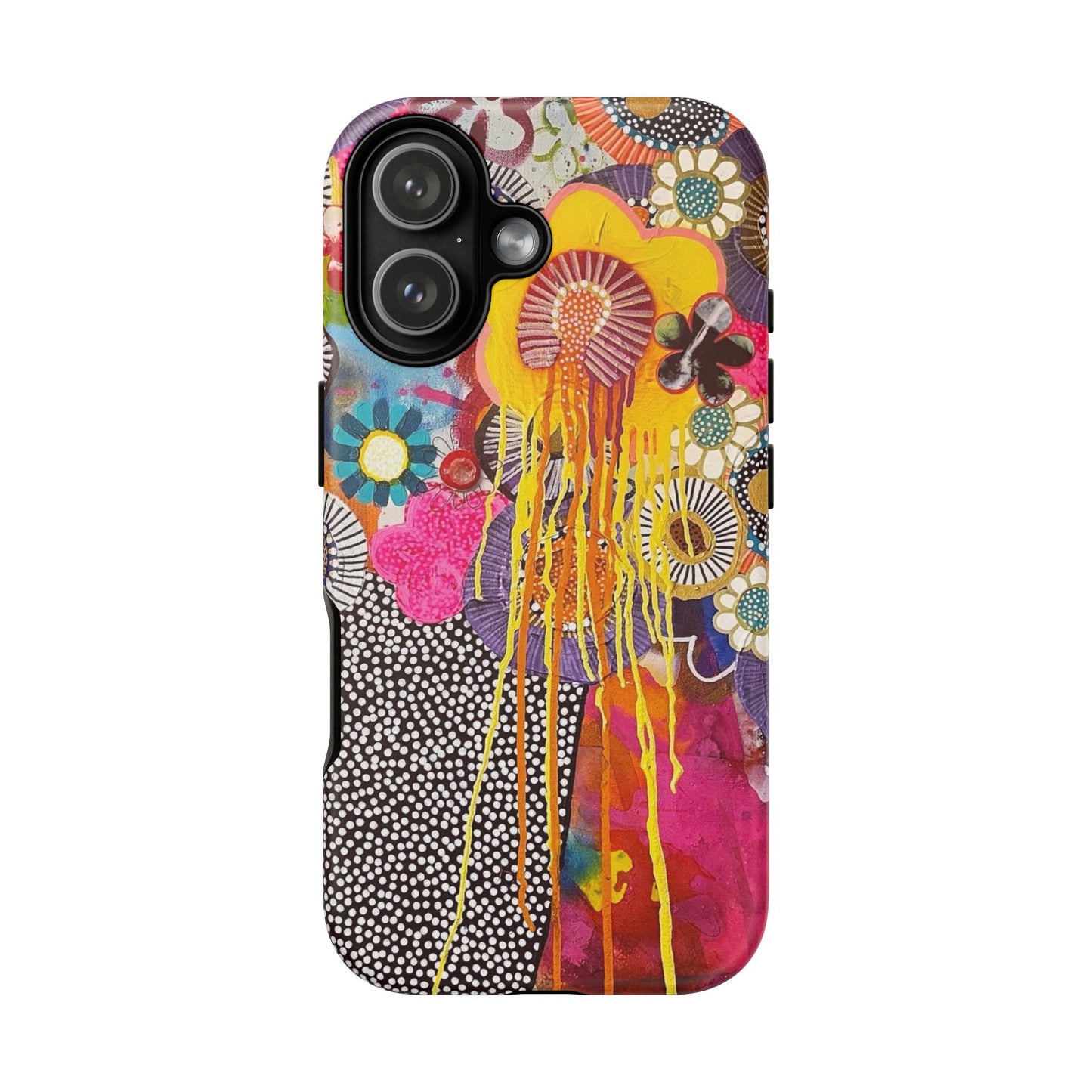 Protective Phone Case — Modern Floral Abstract Design