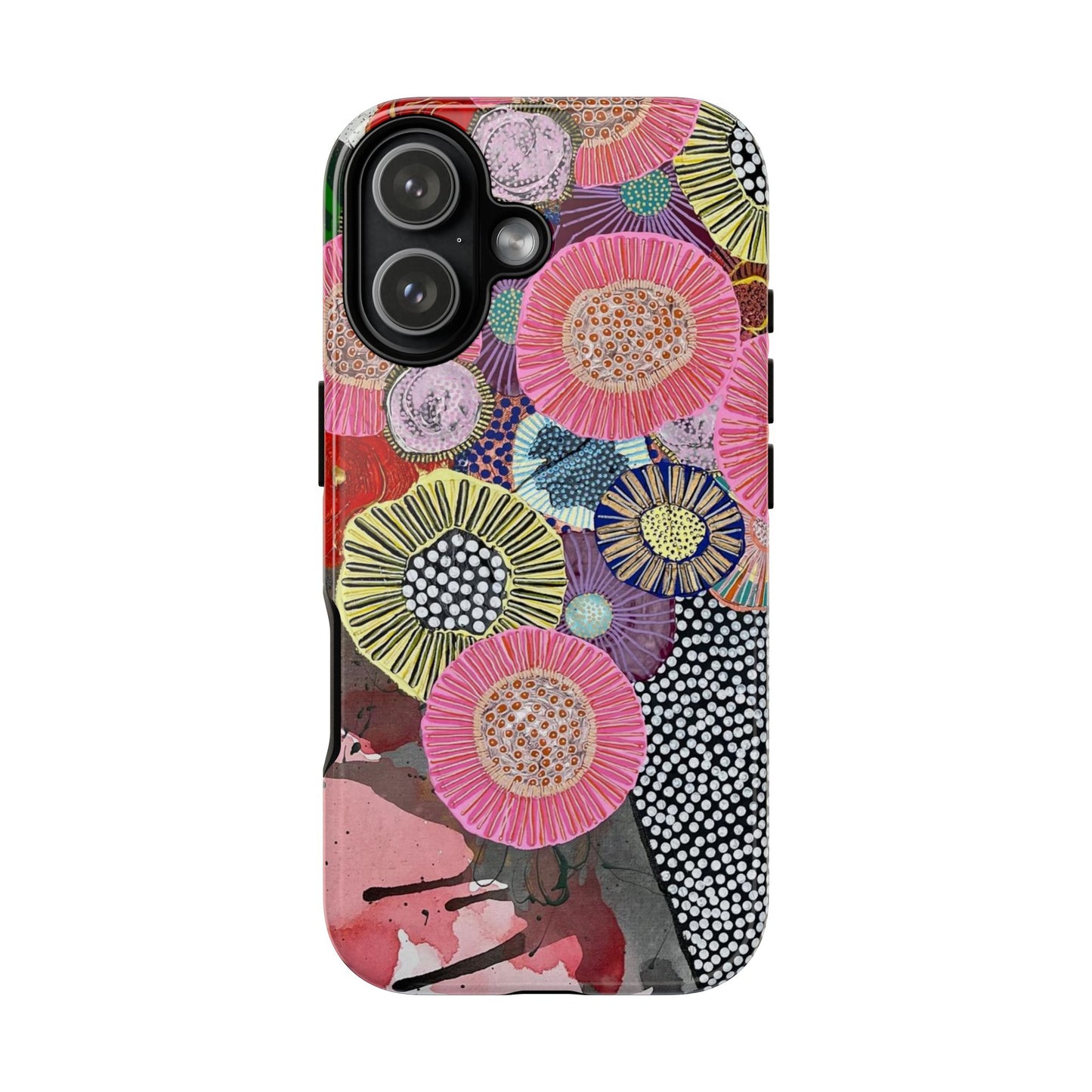 Protective Phone Case — Modern Floral Abstract Design