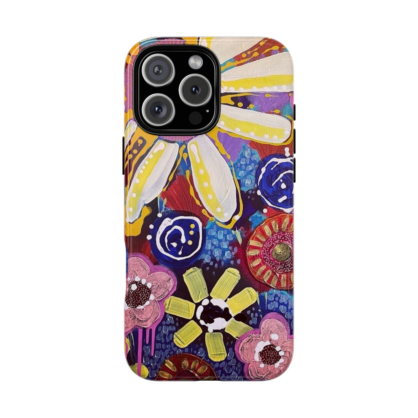 Protective Phone Case — Modern Floral Abstract Design