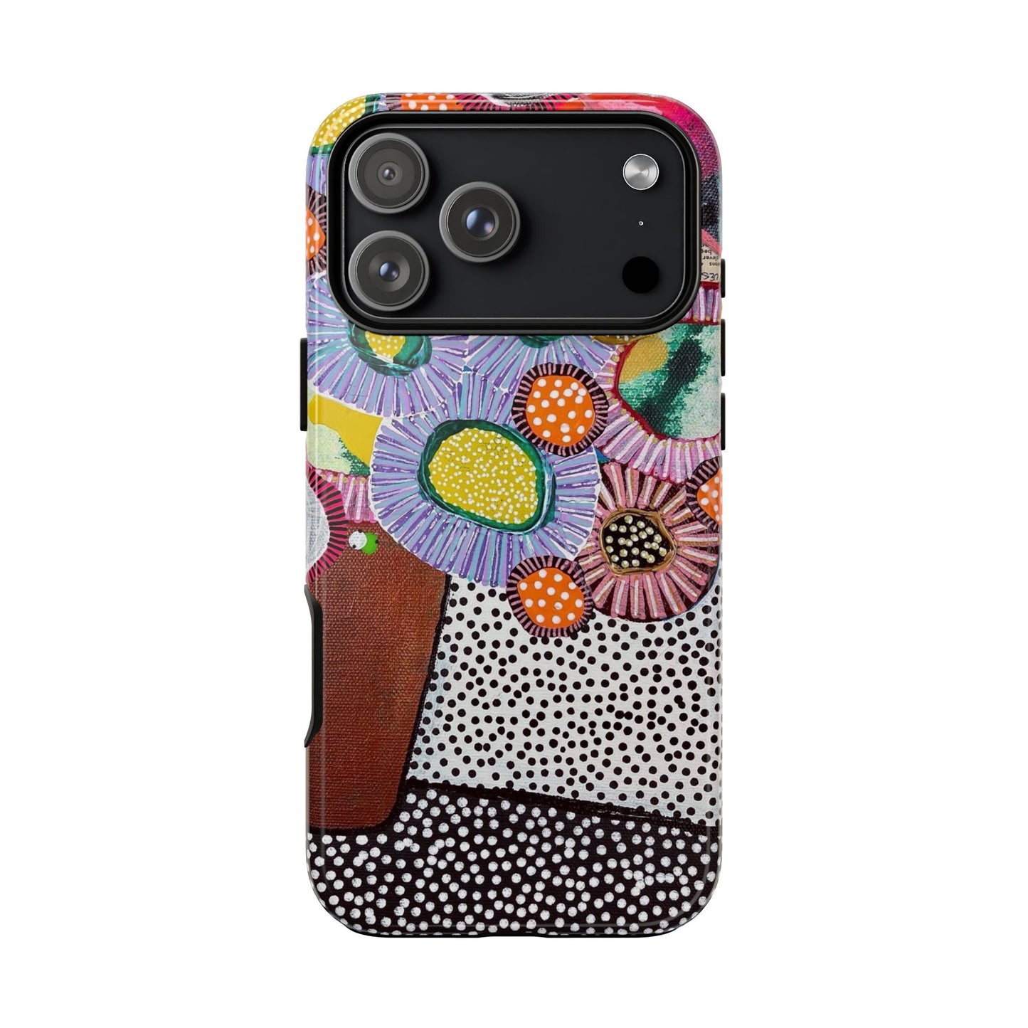 Protective Phone Case — Modern Floral Abstract Design