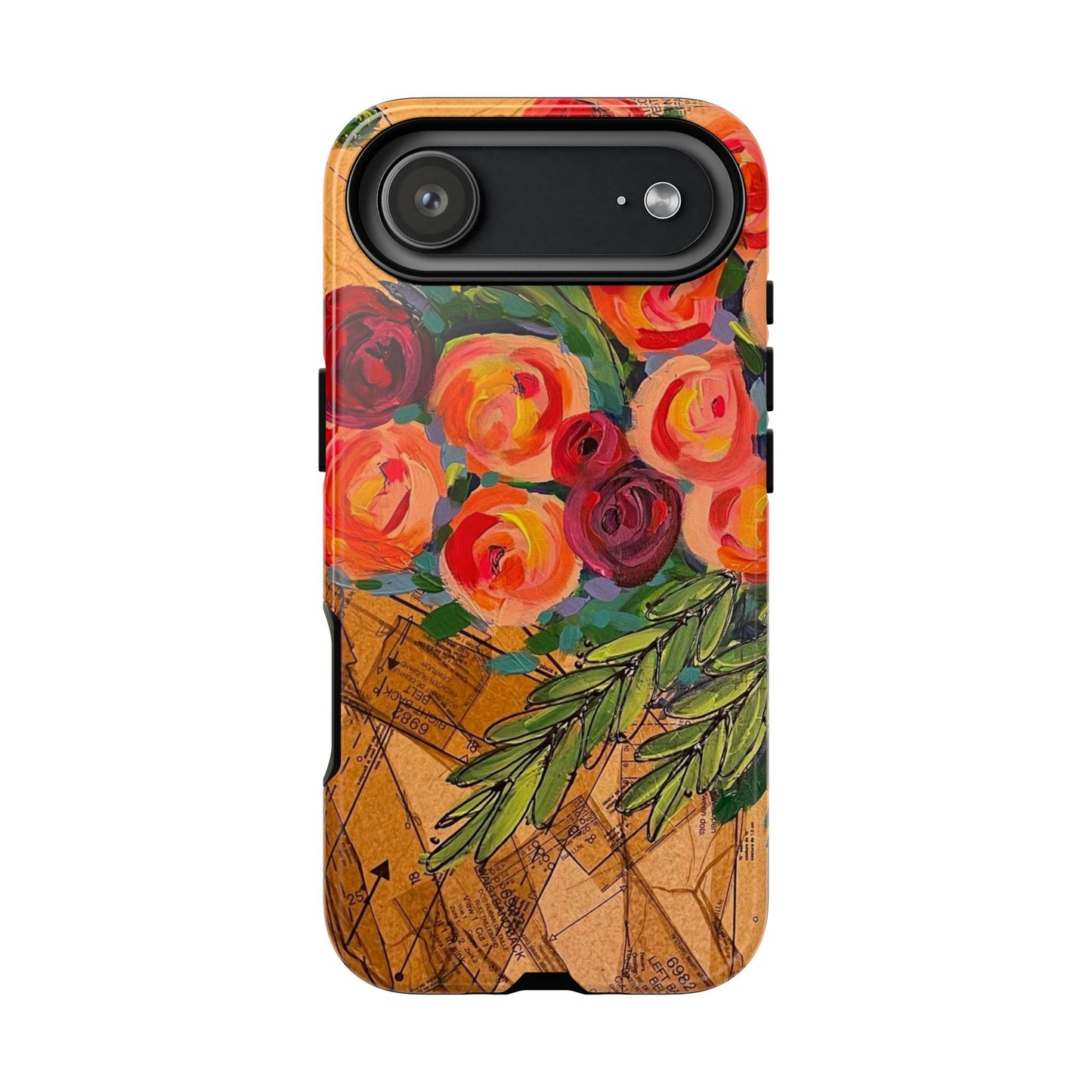 Protective Phone Case — Modern Floral Abstract Design
