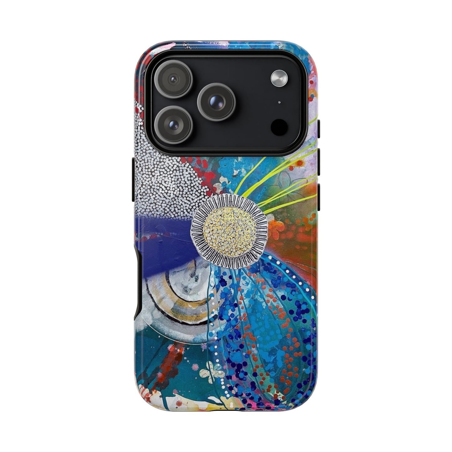 Protective Phone Case — Modern Floral Abstract Design