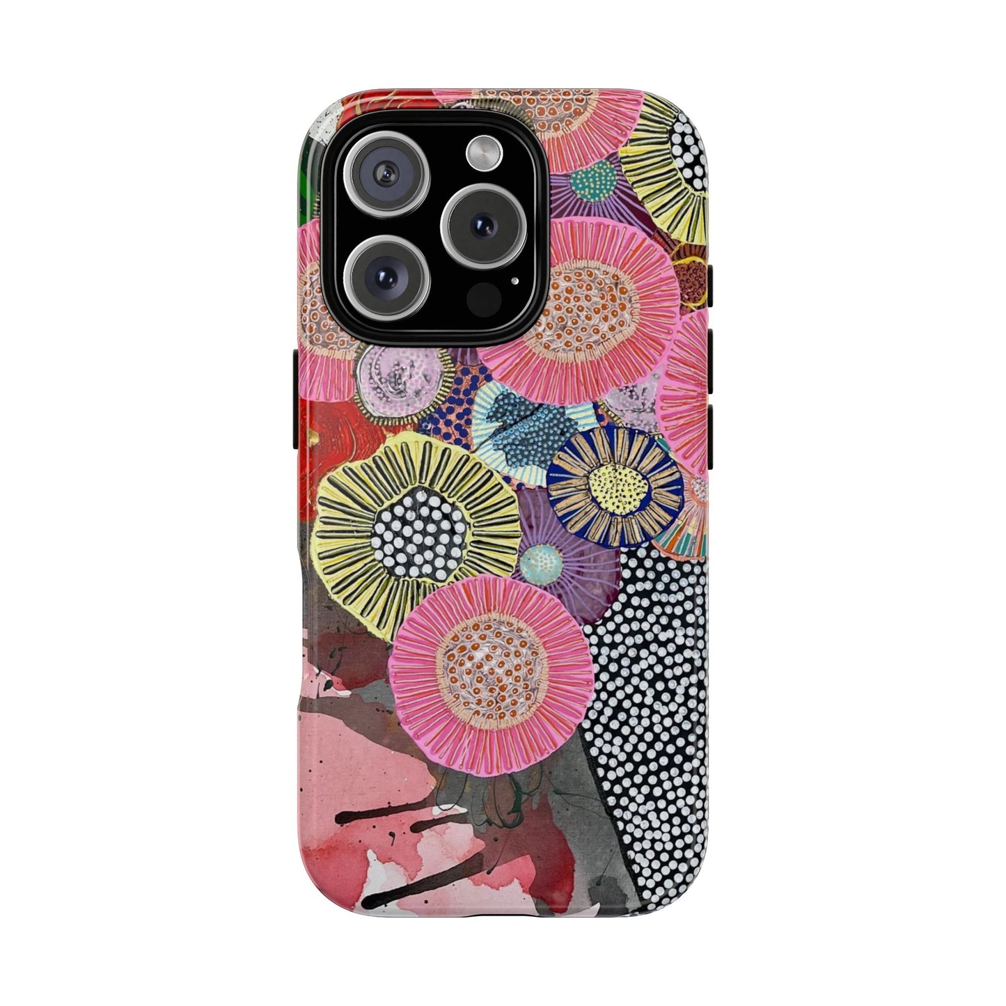 Protective Phone Case — Modern Floral Abstract Design