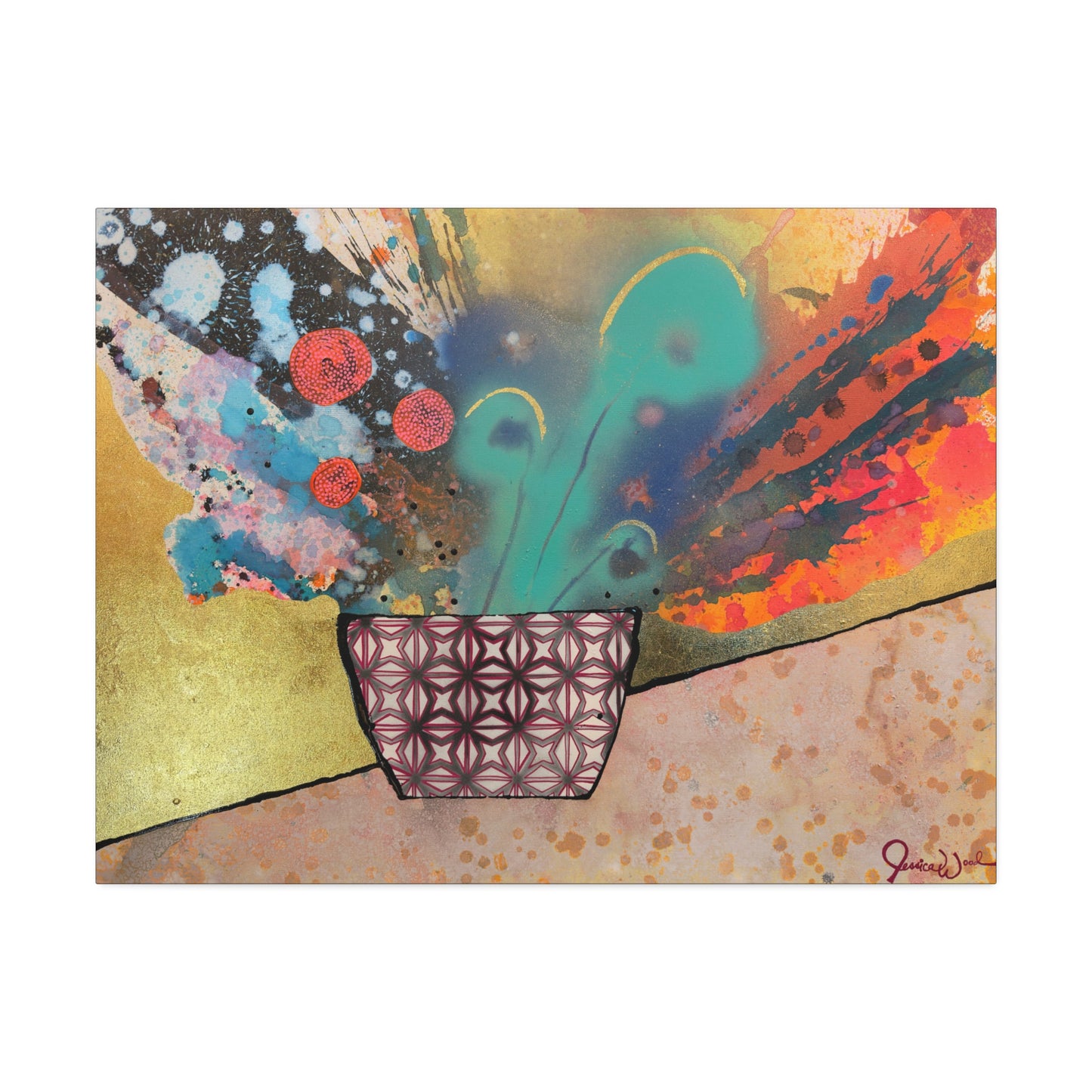 Canvas Print. Floral Still Life by Jessica Wood Artist