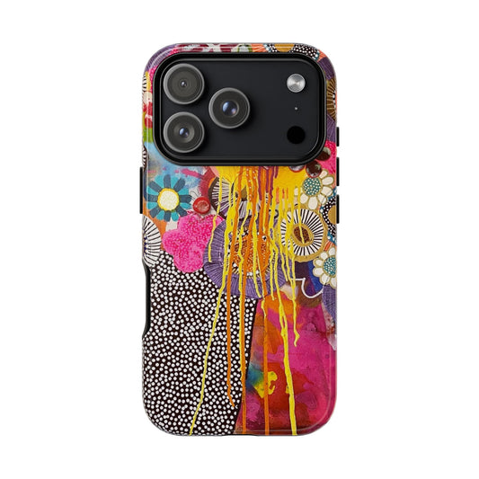 Protective Phone Case — Modern Floral Abstract Design