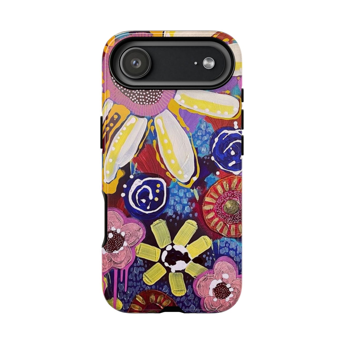 Protective Phone Case — Modern Floral Abstract Design