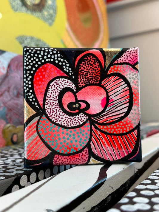 Susan Montero - 4"x4" Mixed Media on Canvas