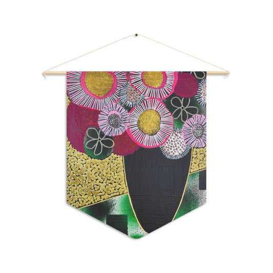 Decorative Pennant Flag — 18"×21" Poly Twill Wall Banner (One-Sided)