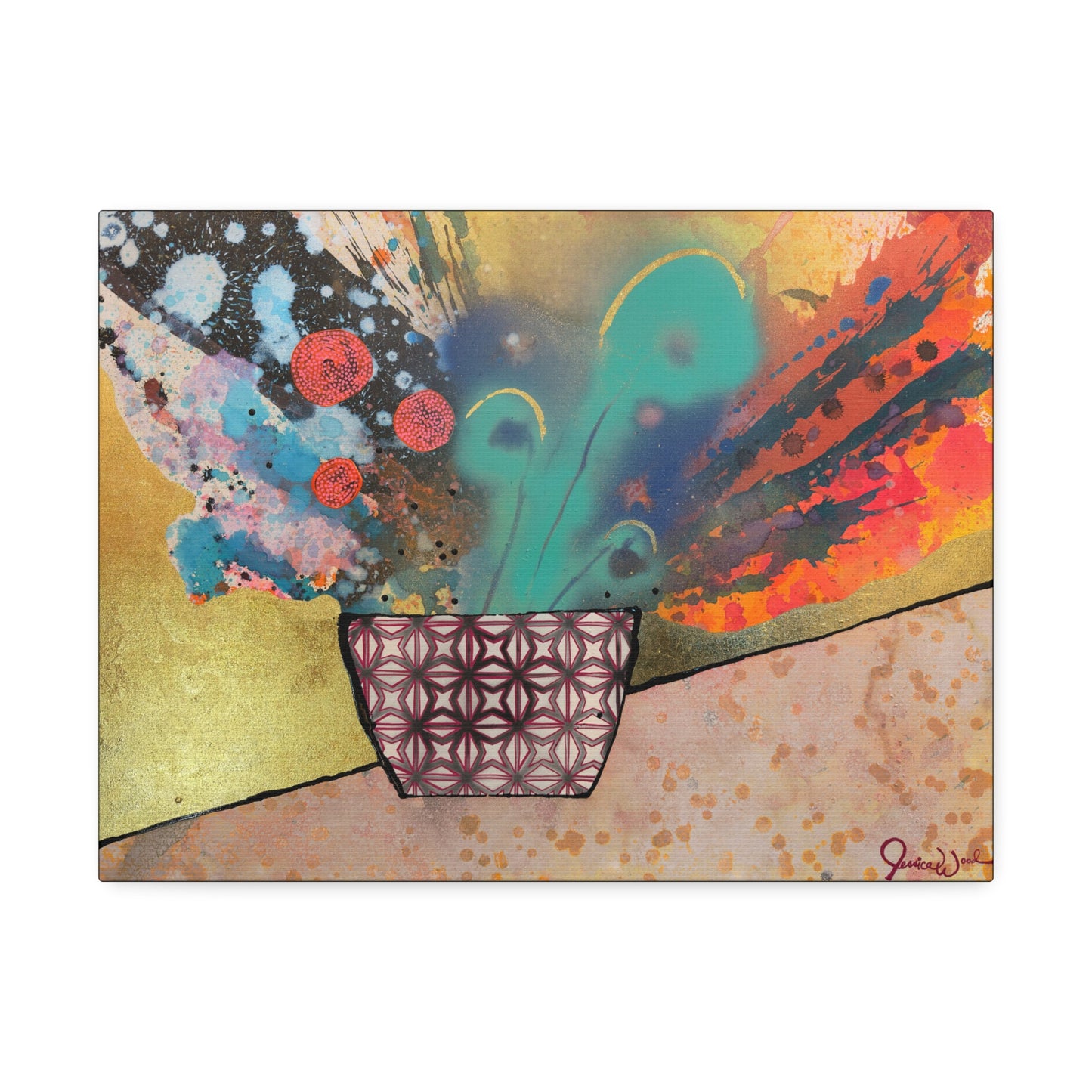 Canvas Print. Floral Still Life by Jessica Wood Artist