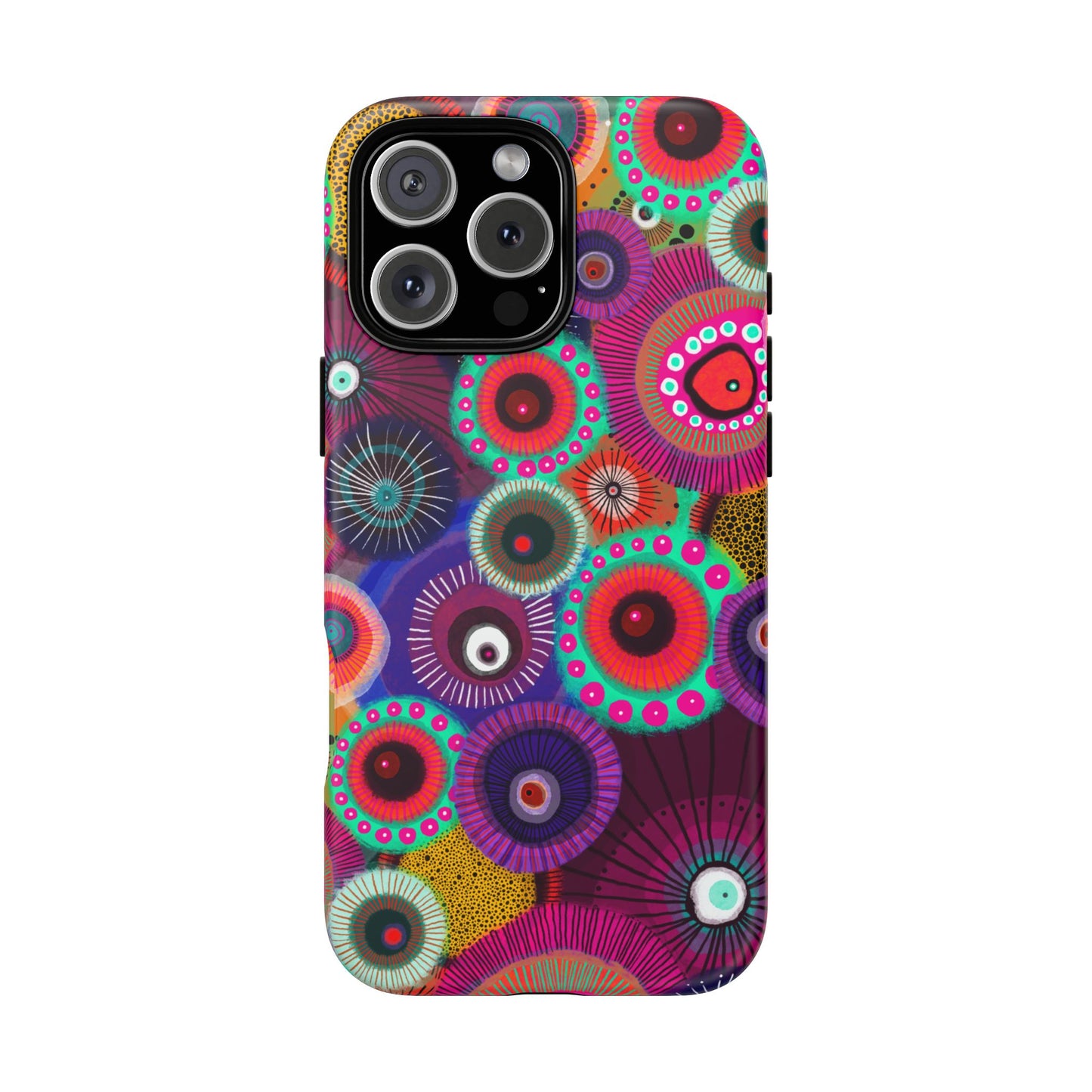 Protective Phone Case — Modern Floral Abstract Design
