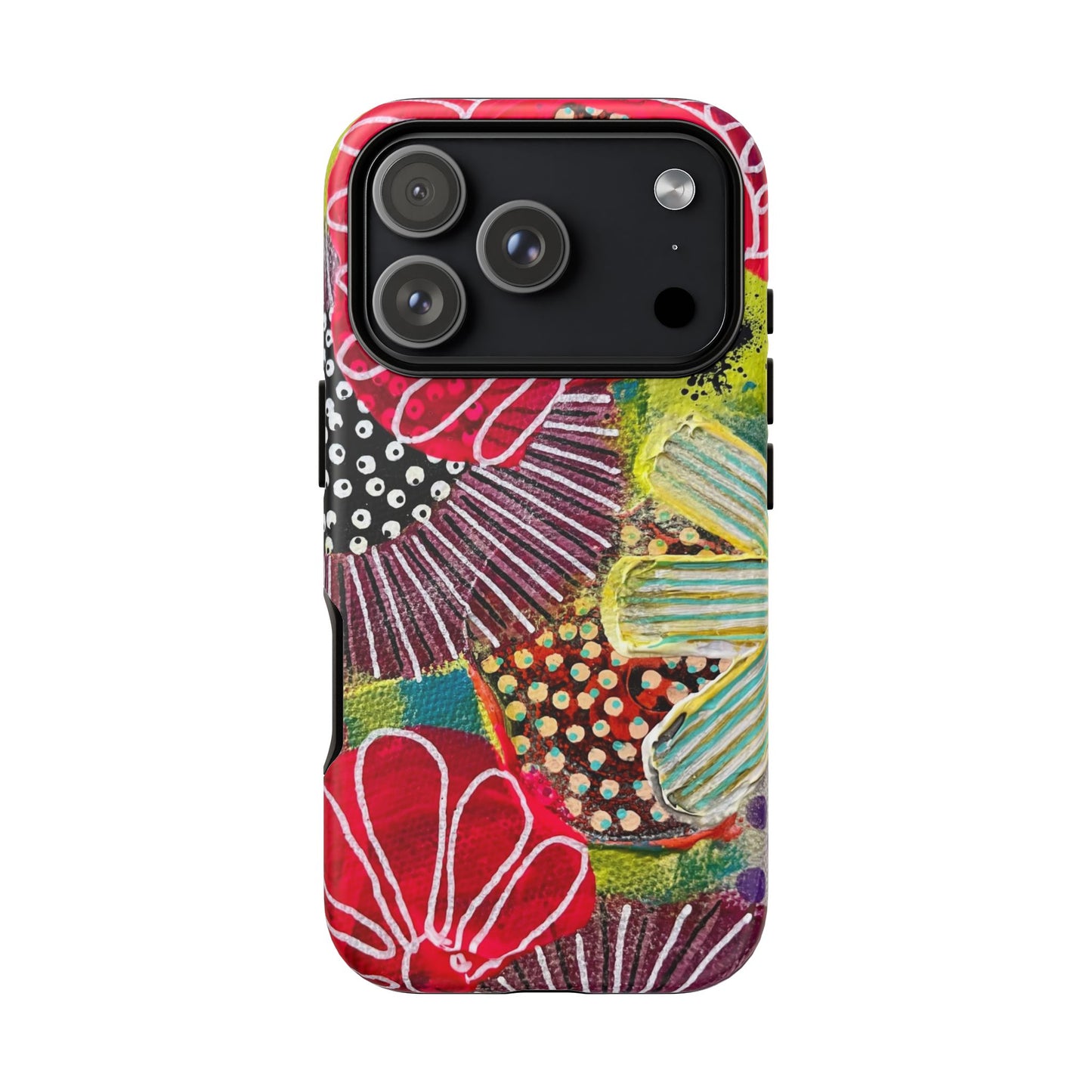 Protective Phone Case — Modern Floral Abstract Design