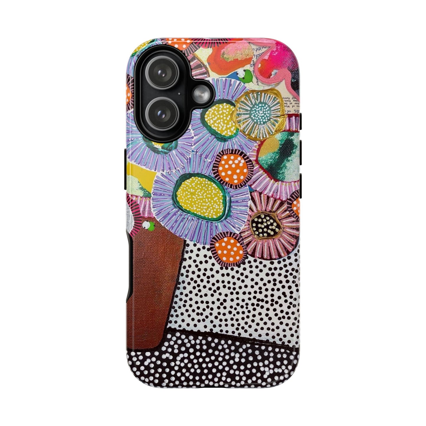 Protective Phone Case — Modern Floral Abstract Design