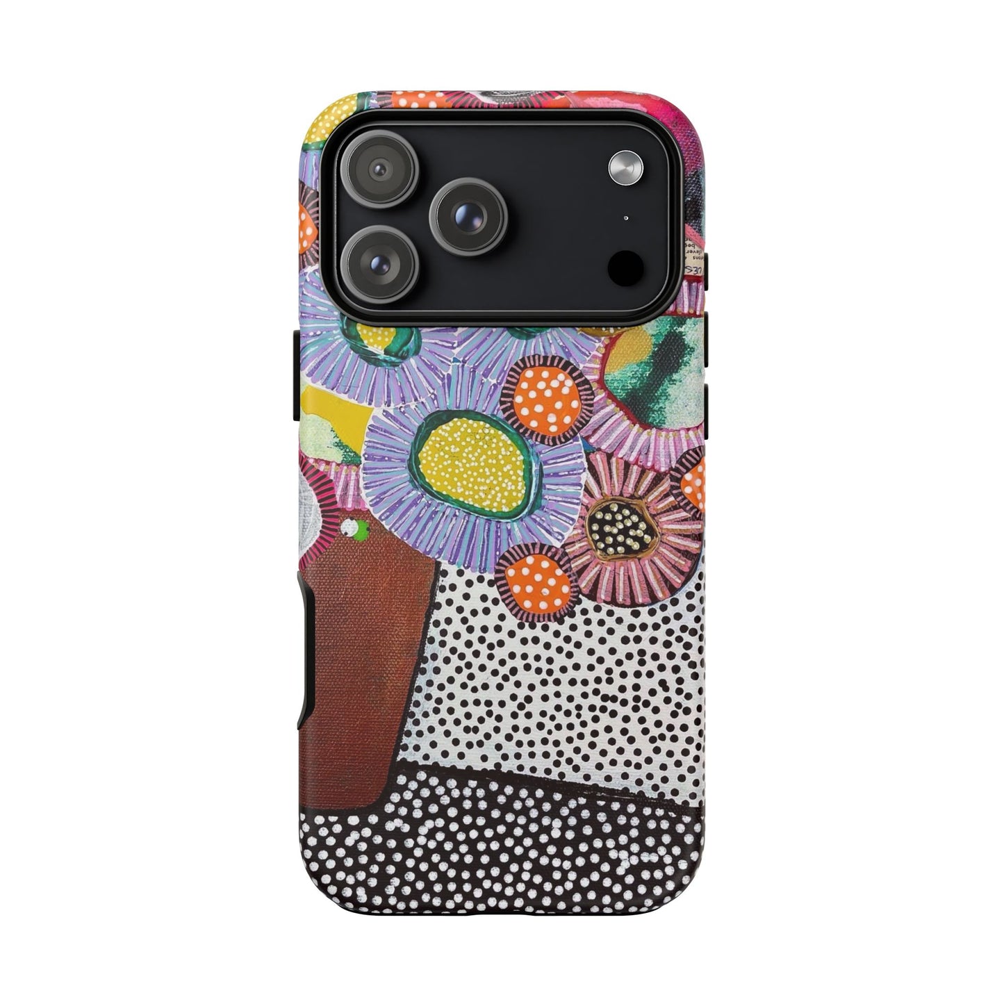 Protective Phone Case — Modern Floral Abstract Design