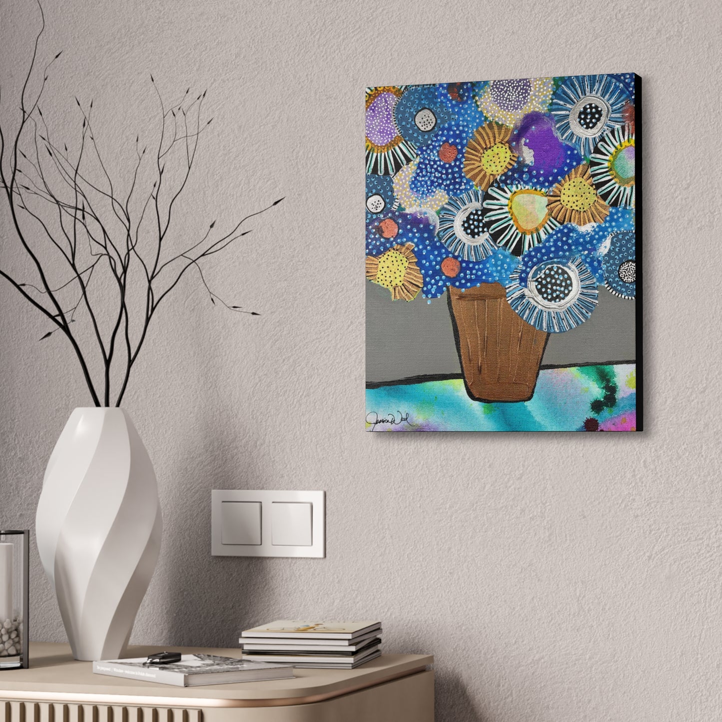 Canvas Print. Floral Still Life by Jessica Wood Artist