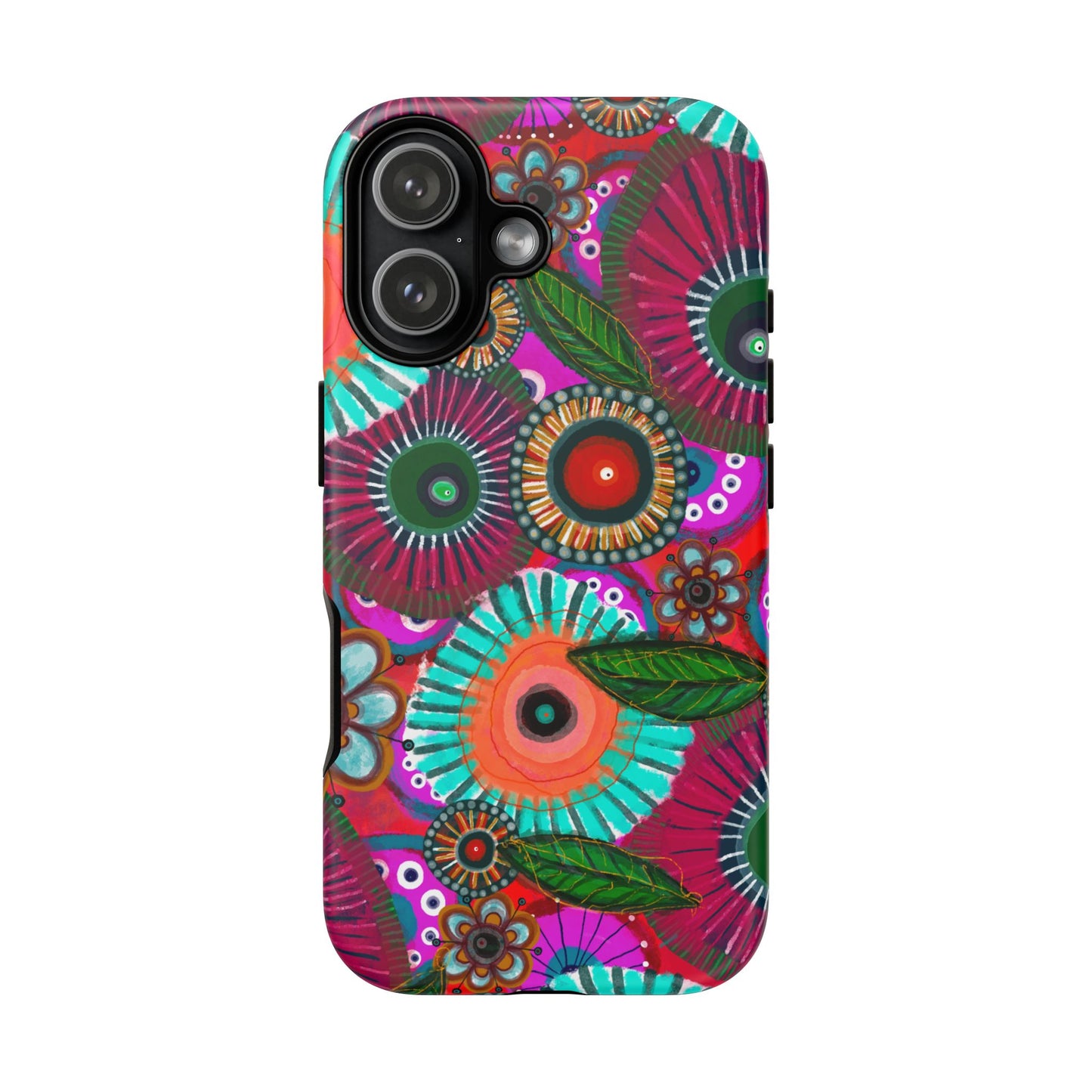 Protective Phone Case — Modern Floral Abstract Design