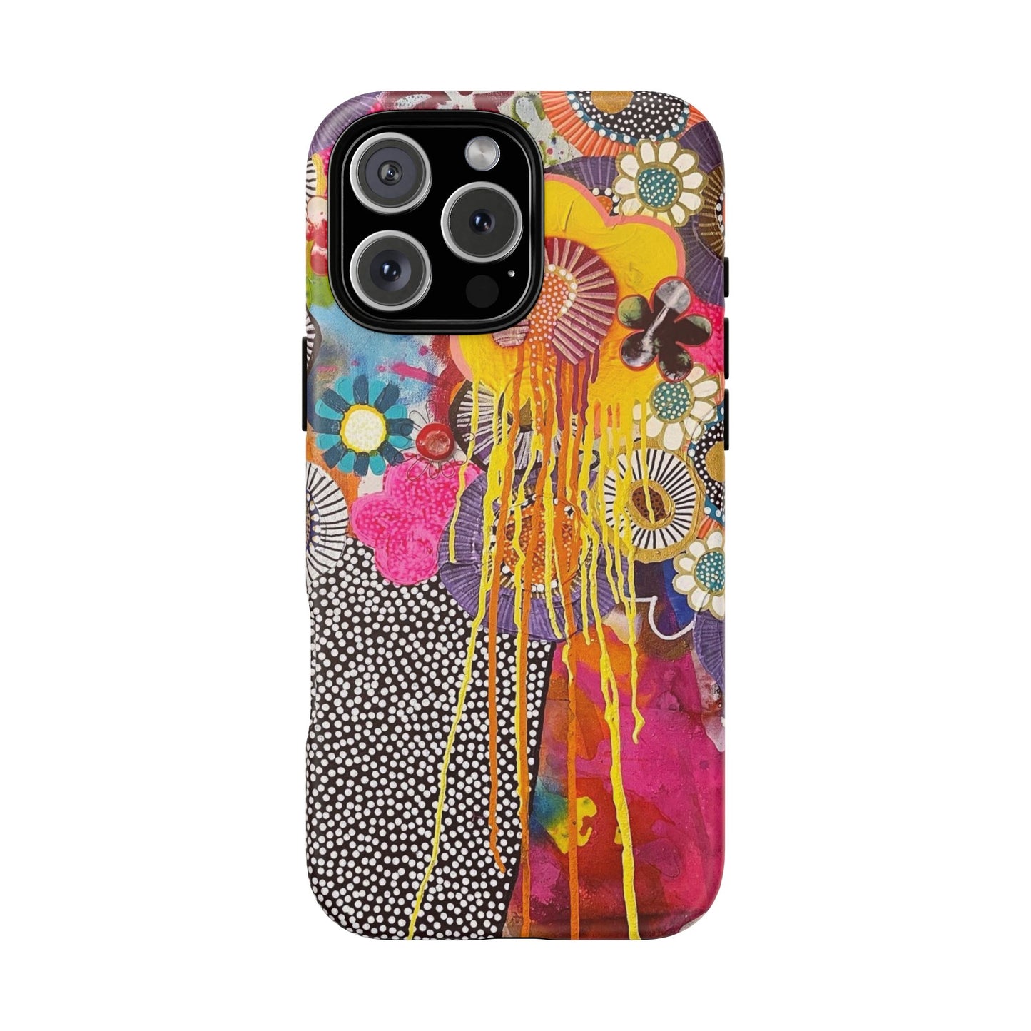 Protective Phone Case — Modern Floral Abstract Design