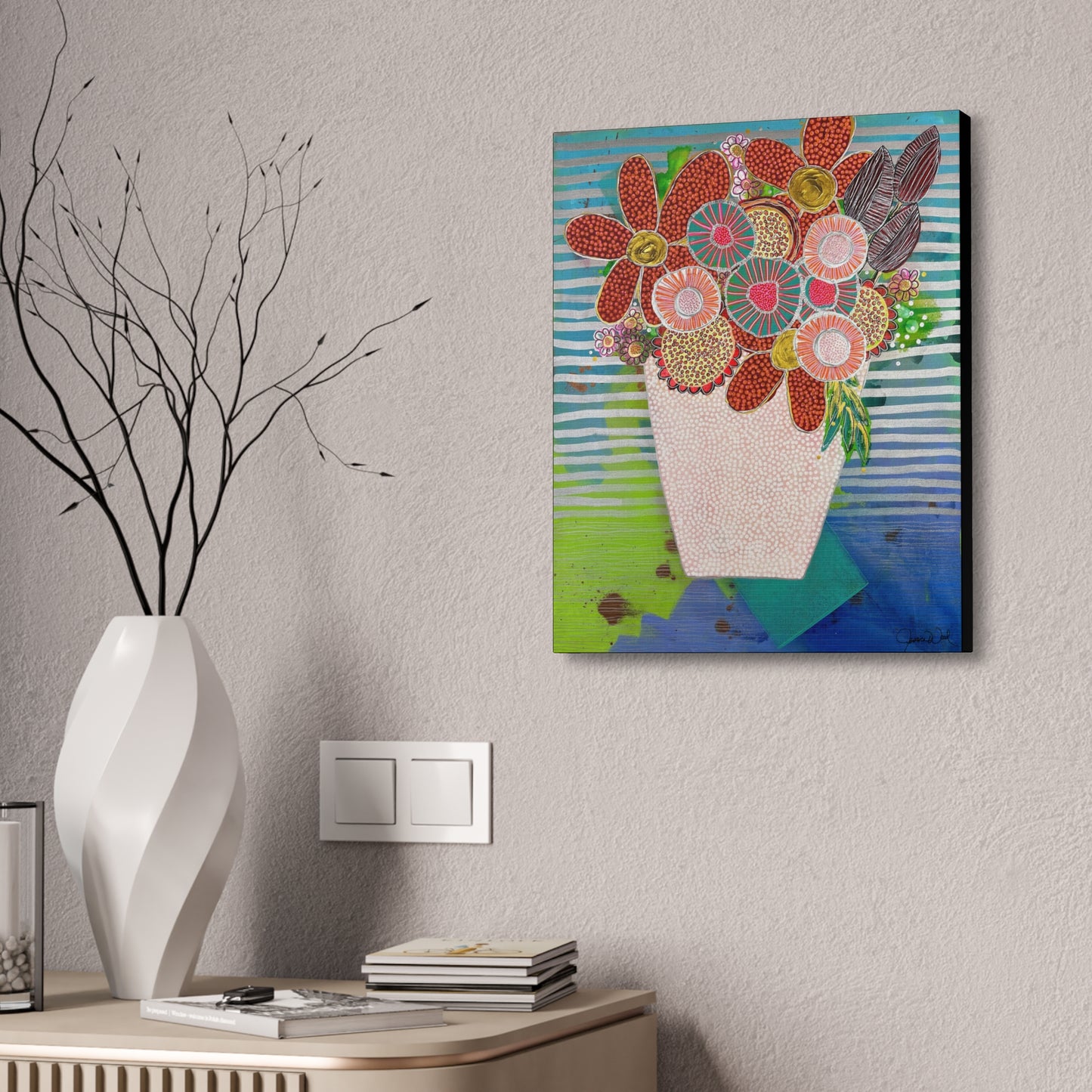 Canvas Print. Floral Still Life by Jessica Wood Artist