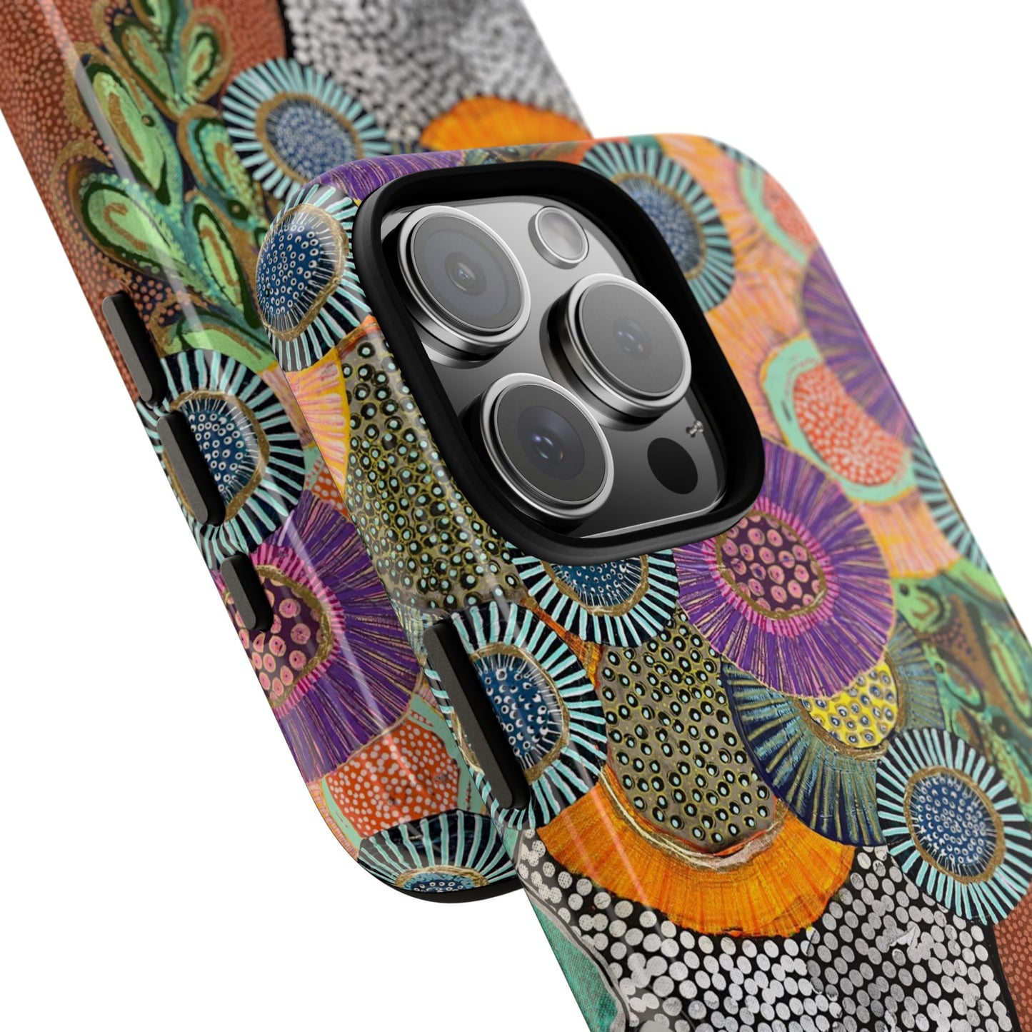 Protective Phone Case — Modern Floral Abstract Design