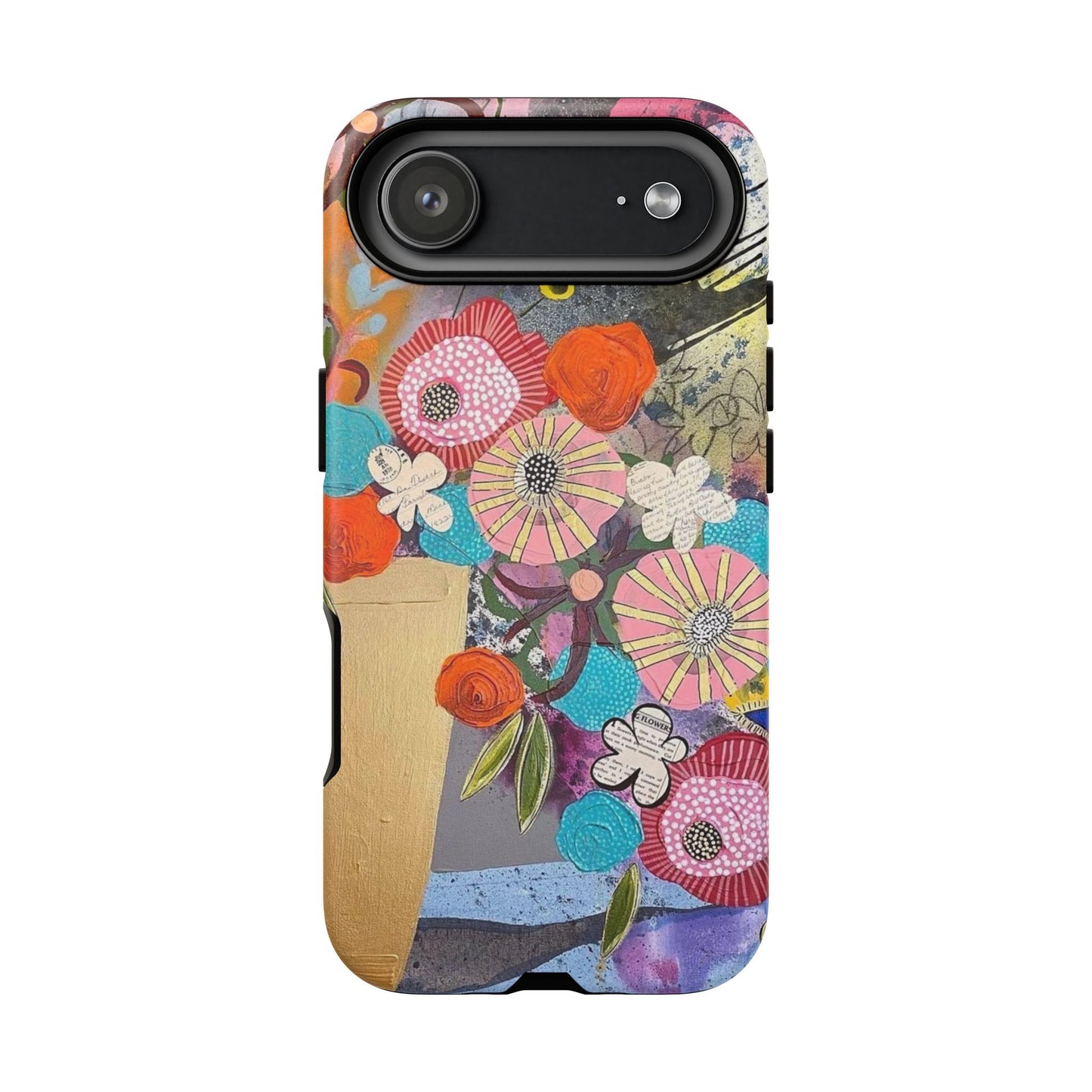 Protective Phone Case — Modern Floral Abstract Design