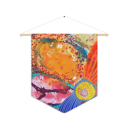 Decorative Pennant Flag — 18"×21" Poly Twill Wall Banner (One-Sided)