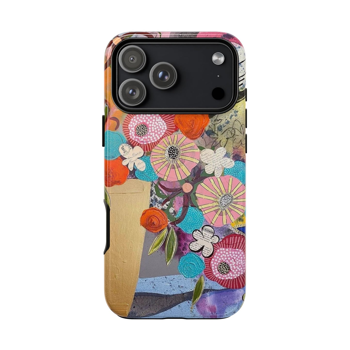 Protective Phone Case — Modern Floral Abstract Design