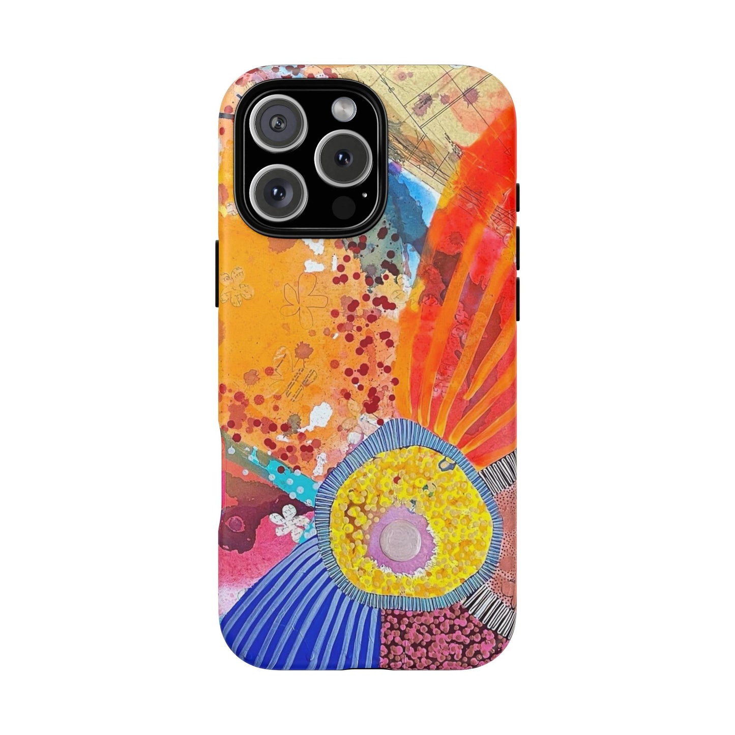 Protective Phone Case — Modern Floral Abstract Design