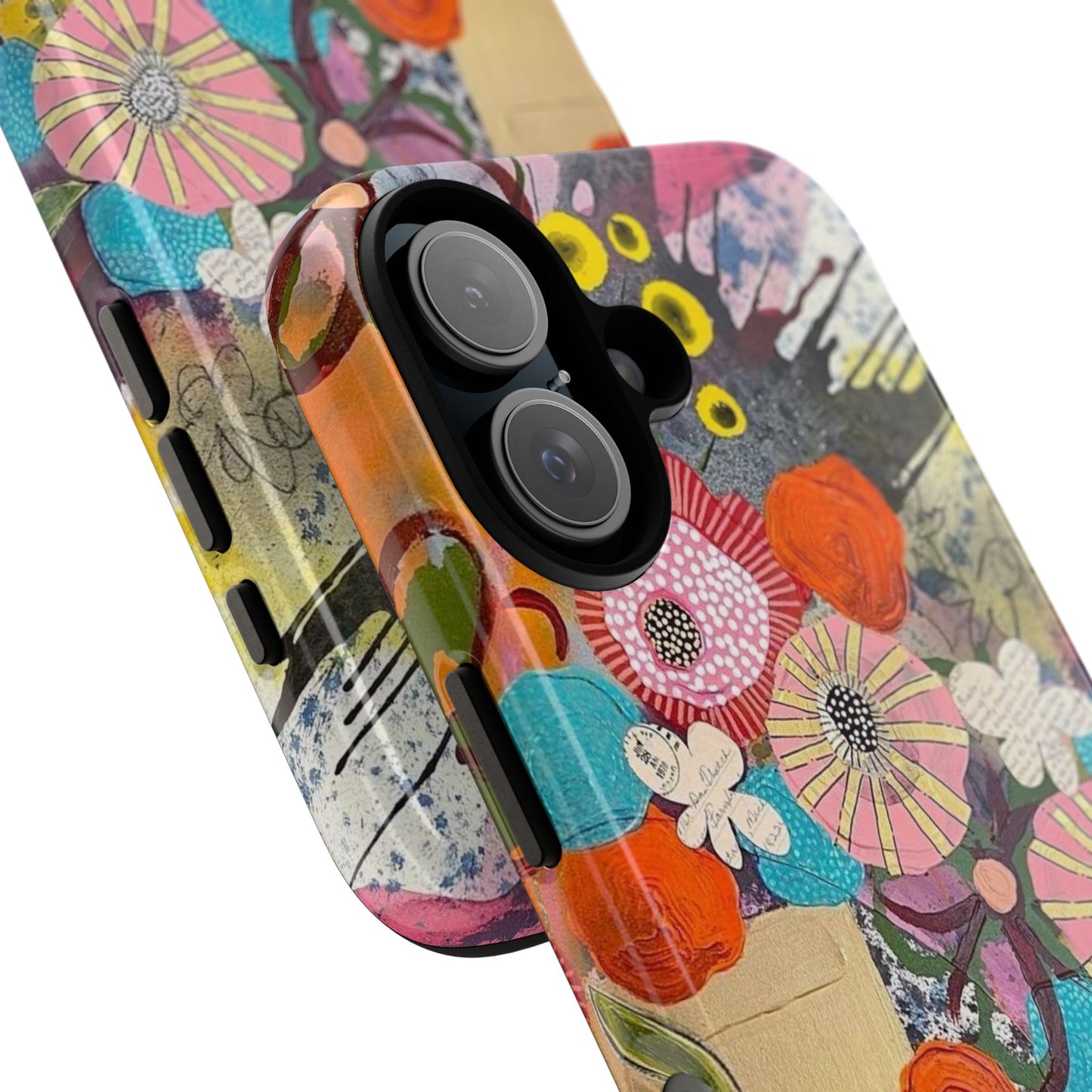 Protective Phone Case — Modern Floral Abstract Design