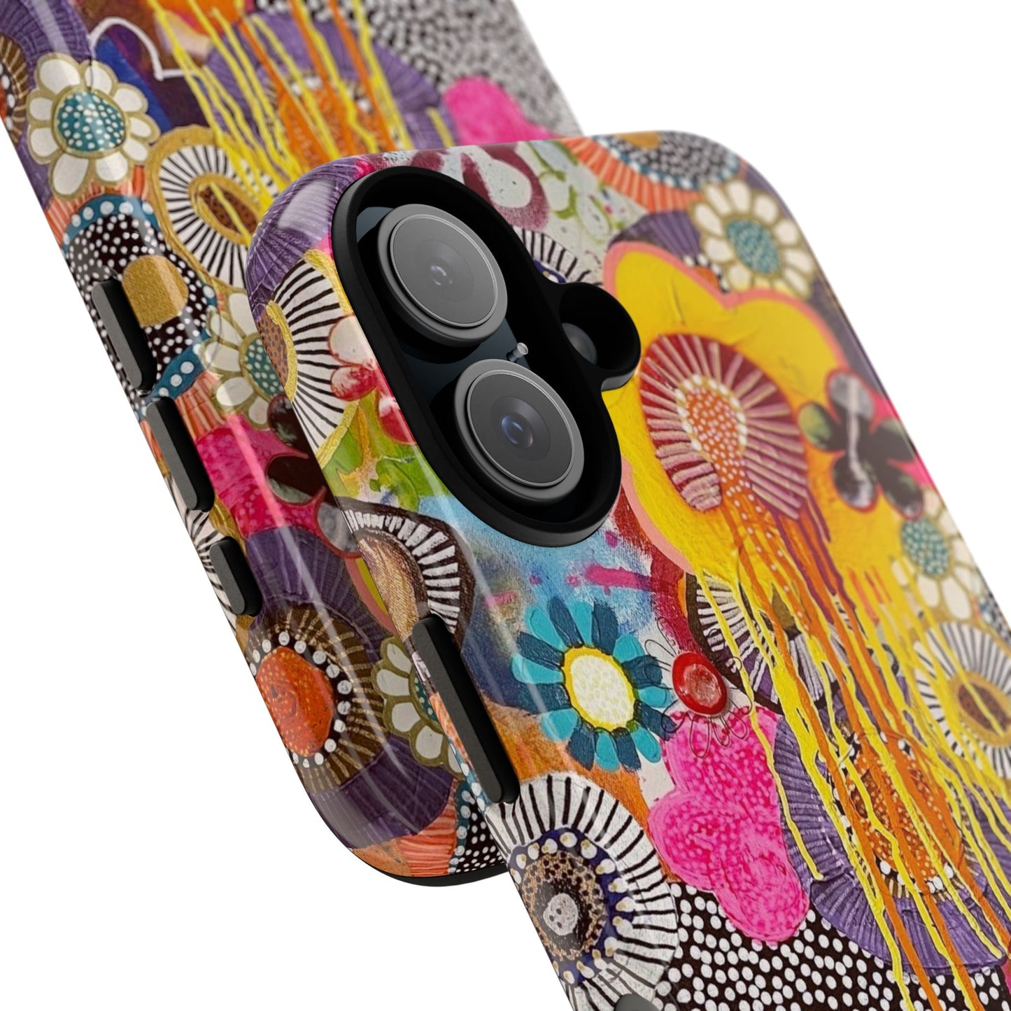 Protective Phone Case — Modern Floral Abstract Design