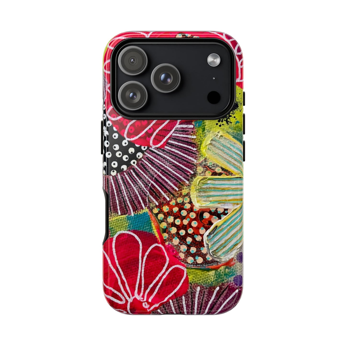 Protective Phone Case — Modern Floral Abstract Design