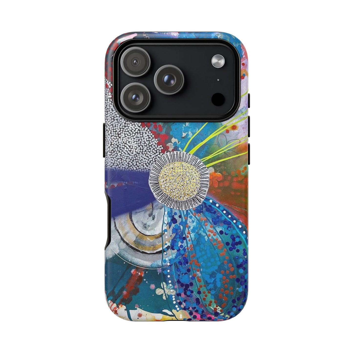 Protective Phone Case — Modern Floral Abstract Design