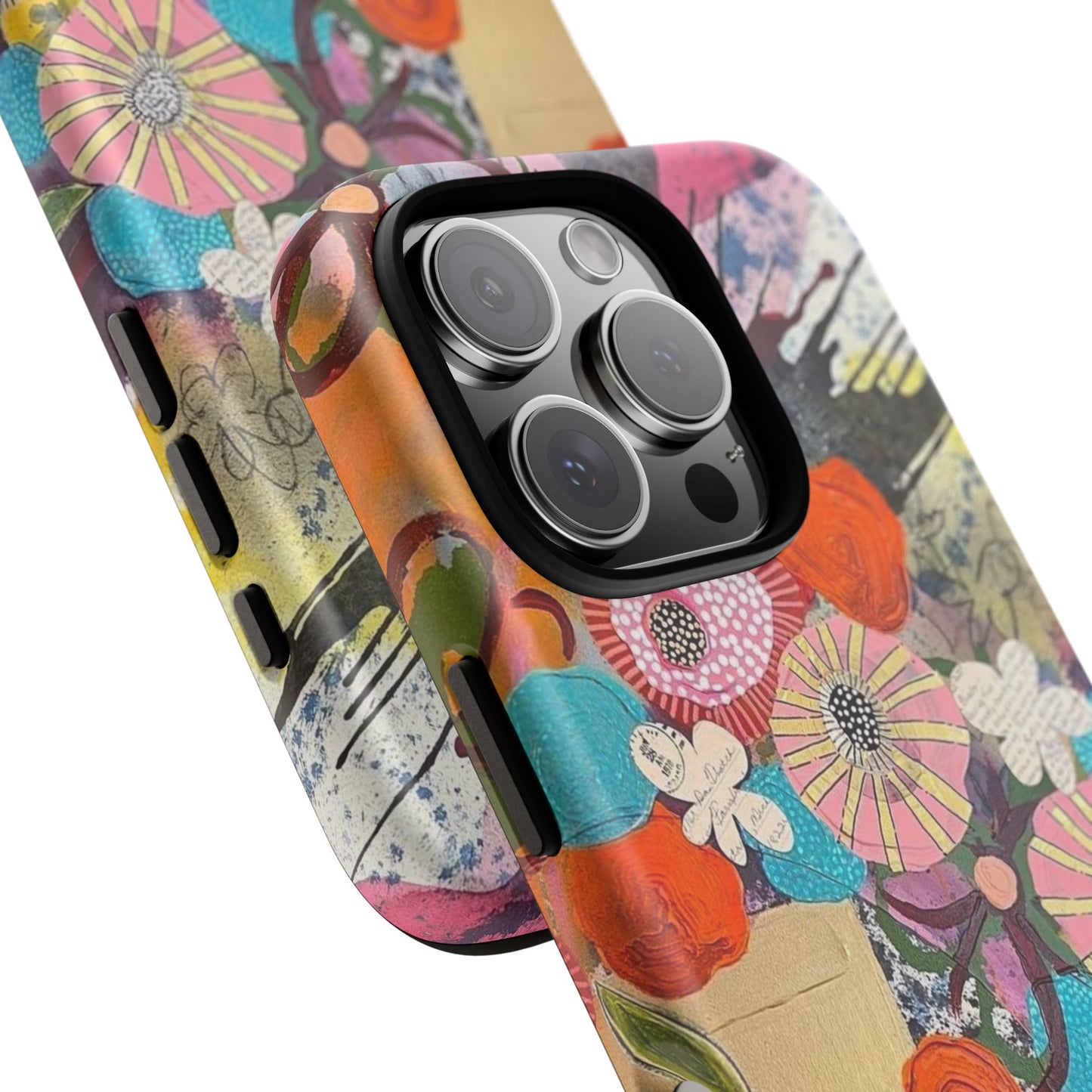 Protective Phone Case — Modern Floral Abstract Design