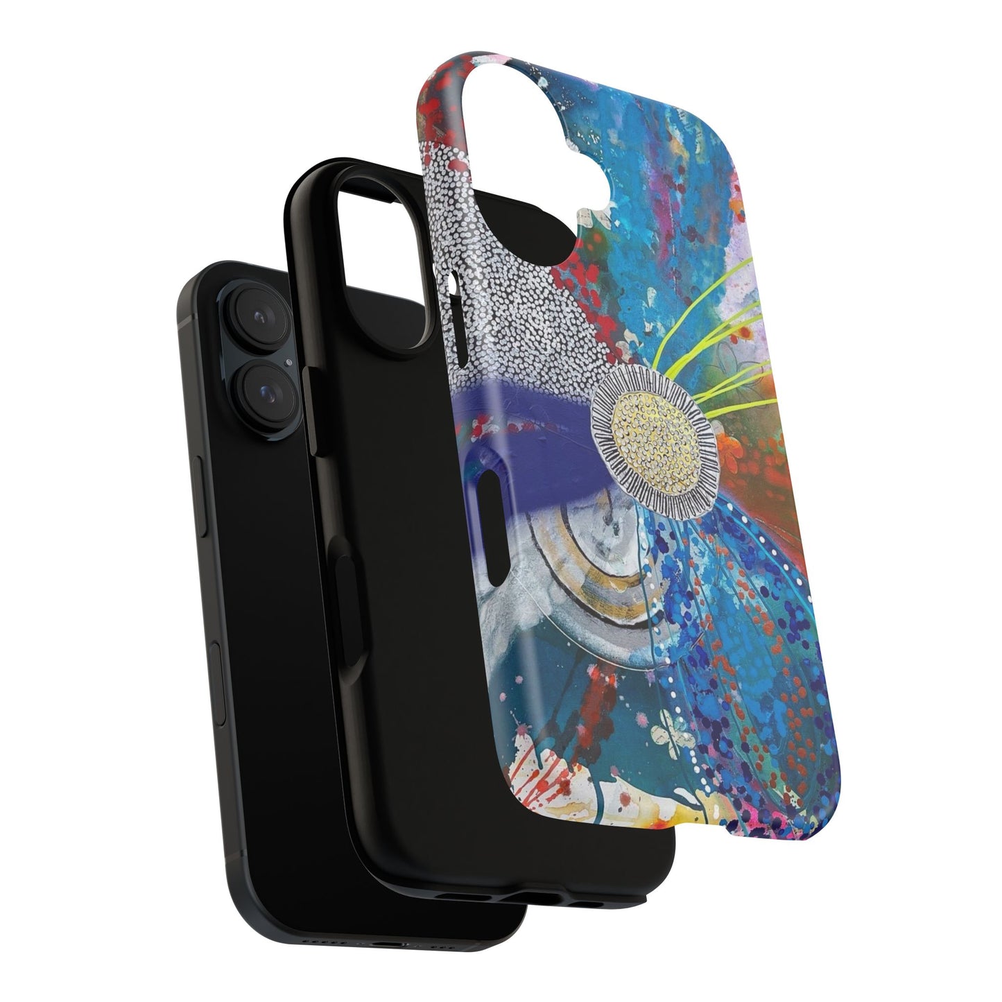 Protective Phone Case — Modern Floral Abstract Design