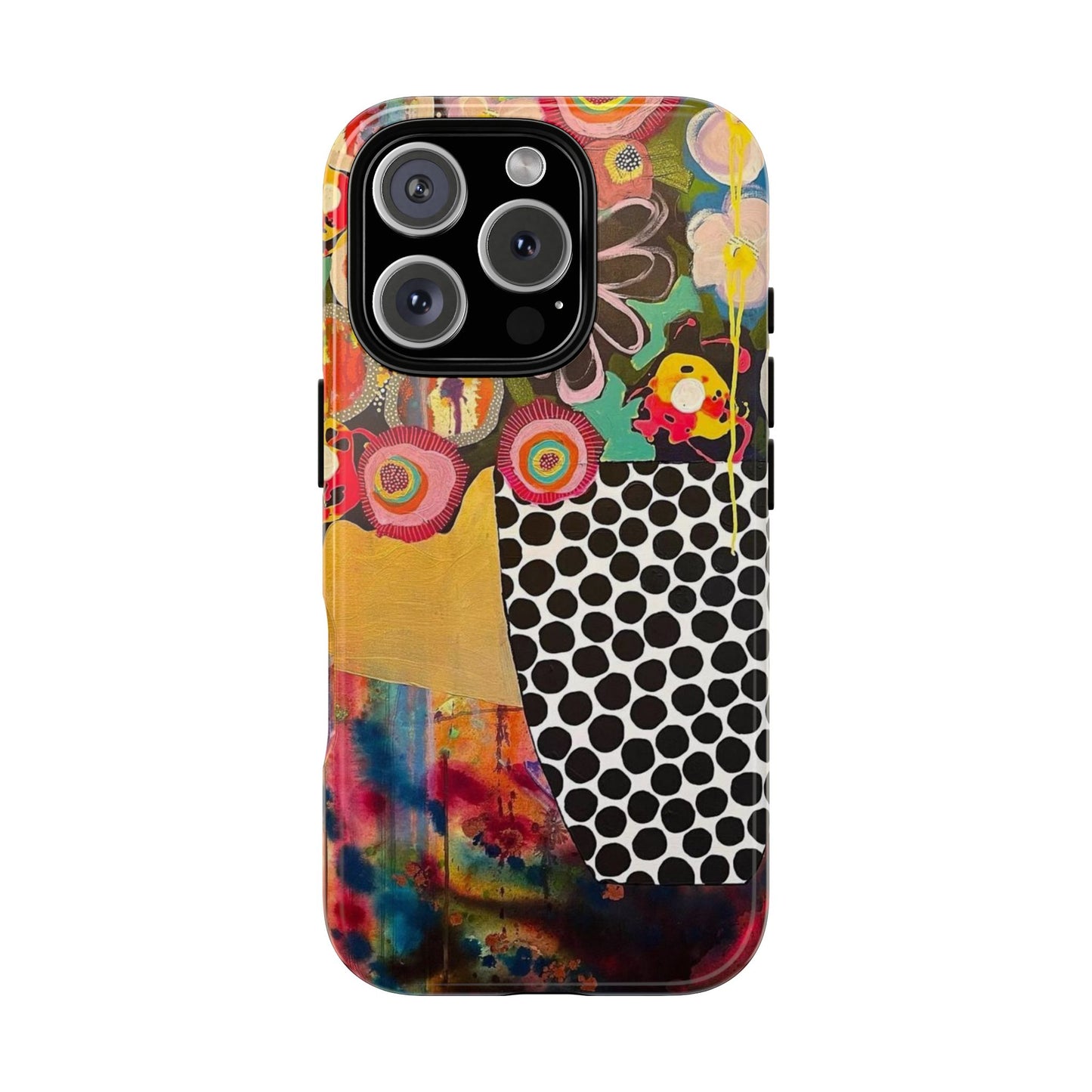 Protective Phone Case — Modern Floral Abstract Design