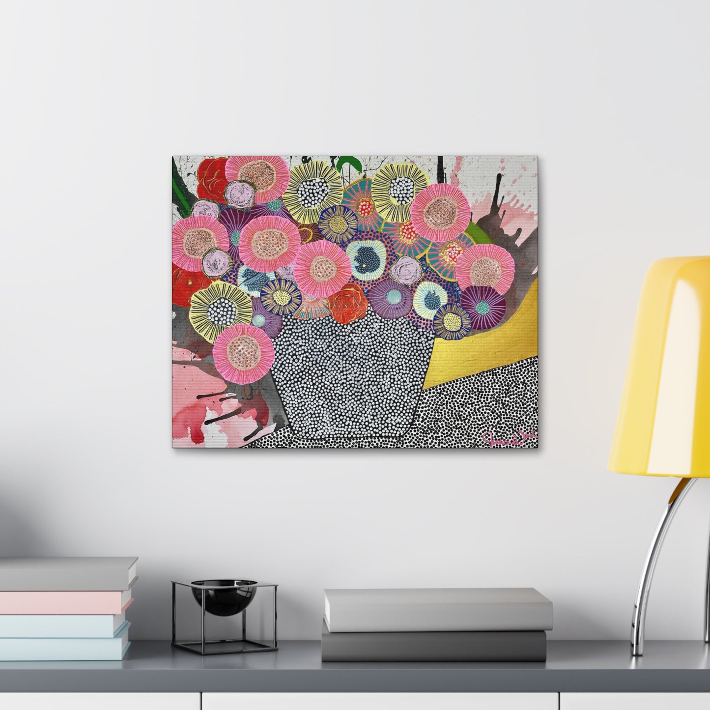 Canvas Print. Floral Still Life by Jessica Wood Artist. 20"x16"