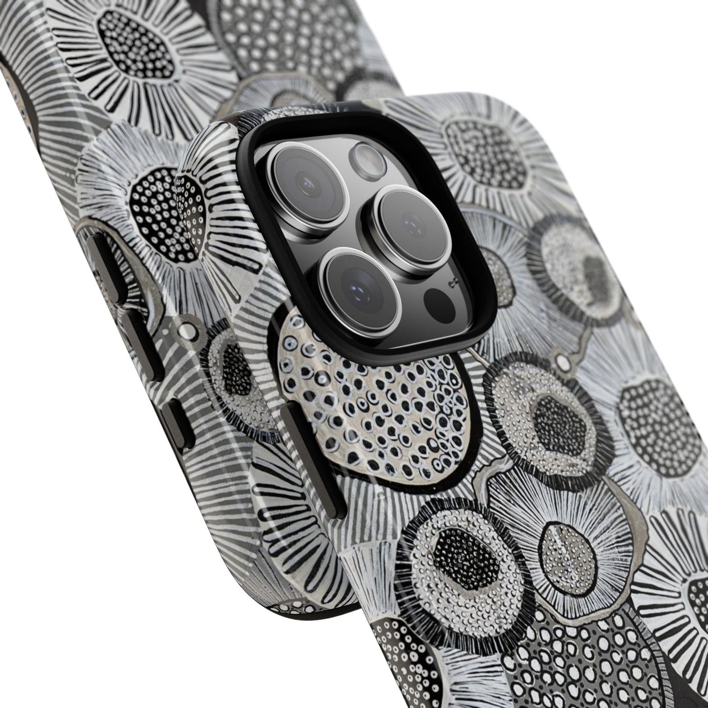 Protective Phone Case — Modern Floral Abstract Design