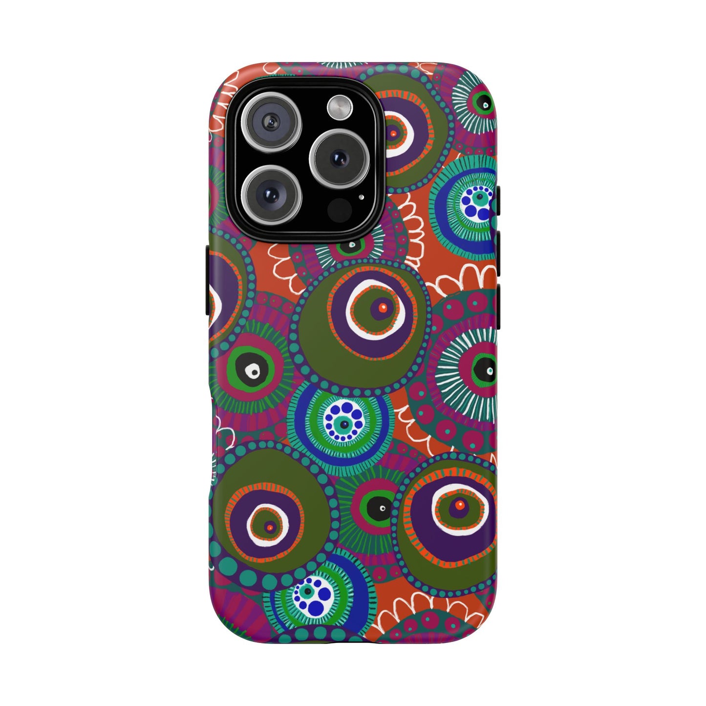 Protective Phone Case — Modern Floral Abstract Design