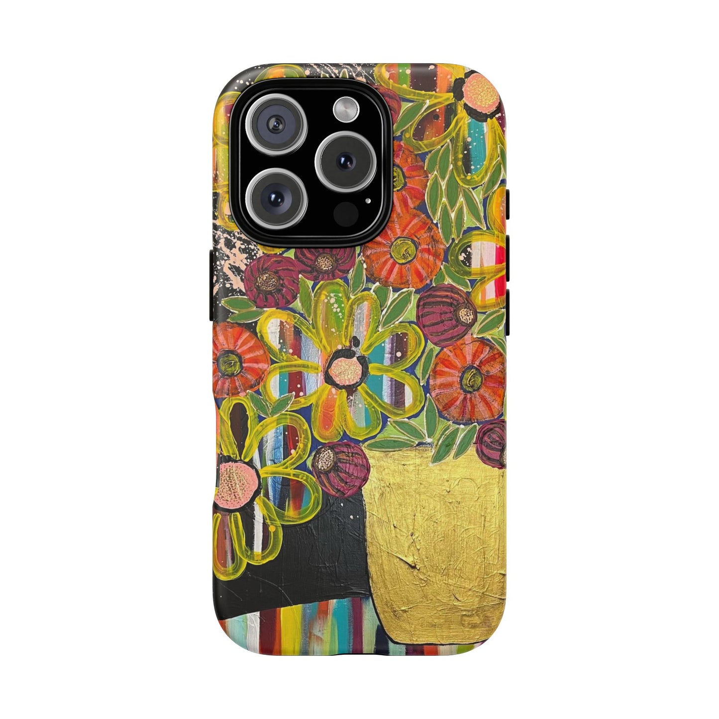 Protective Phone Case — Modern Floral Abstract Design