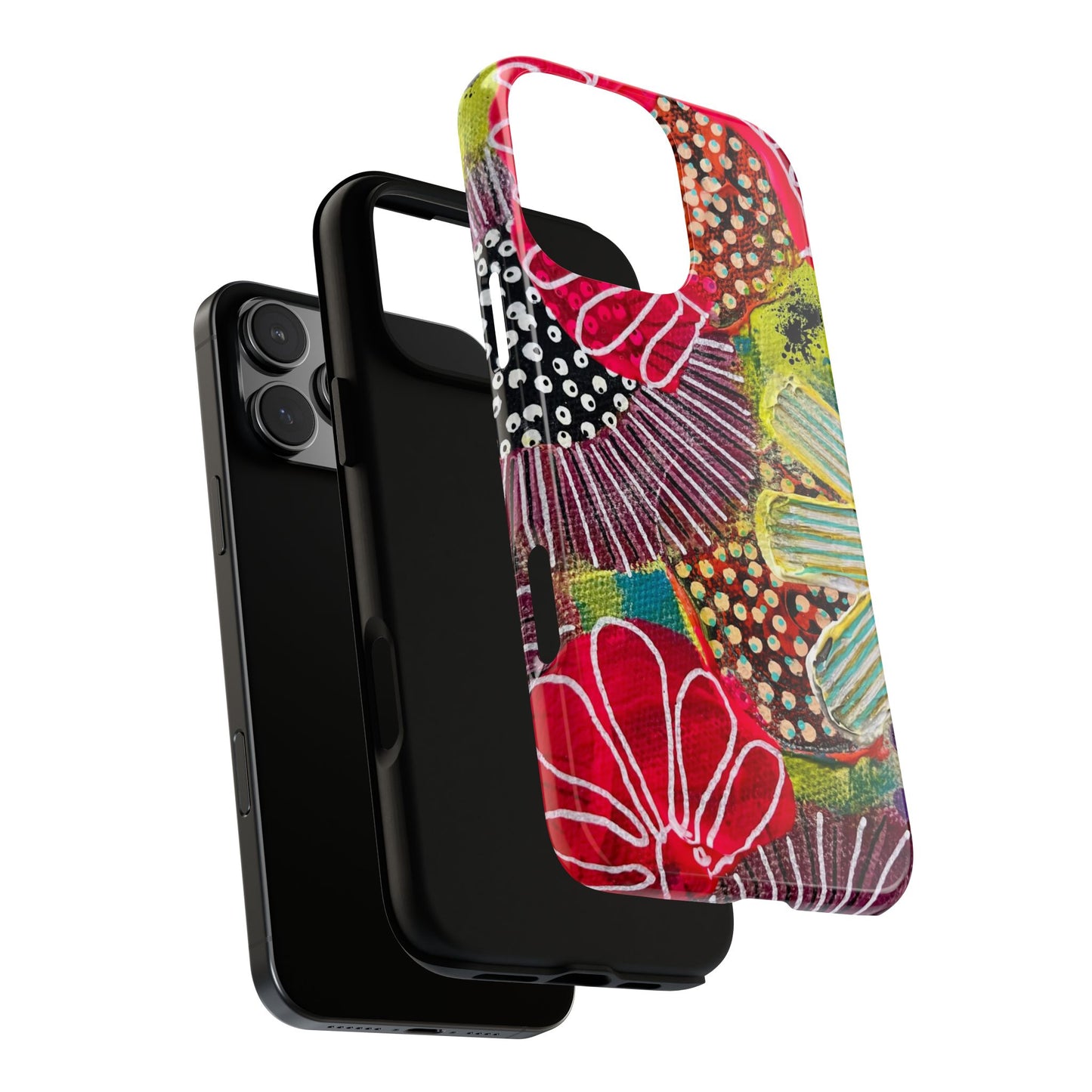 Protective Phone Case — Modern Floral Abstract Design