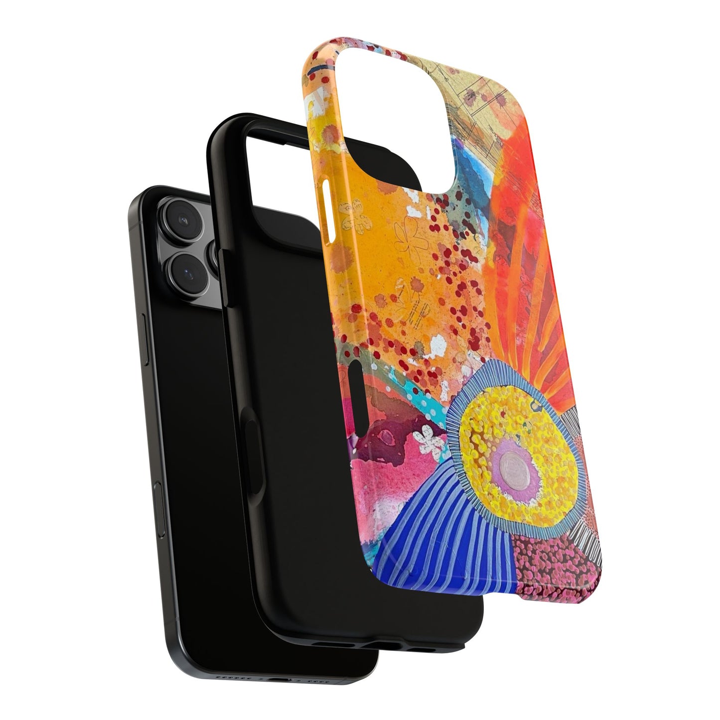 Protective Phone Case — Modern Floral Abstract Design