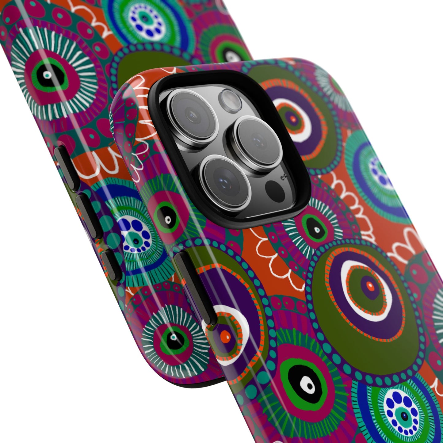 Protective Phone Case — Modern Floral Abstract Design
