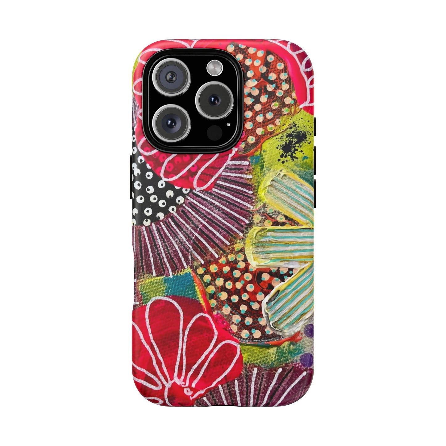 Protective Phone Case — Modern Floral Abstract Design