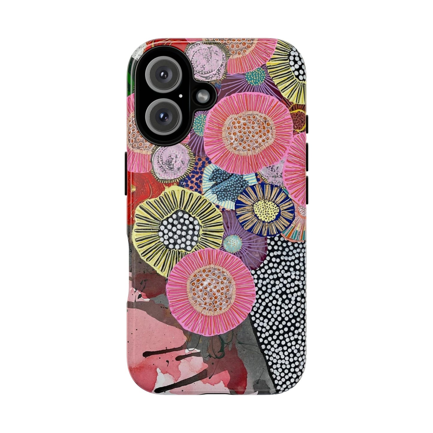 Protective Phone Case — Modern Floral Abstract Design