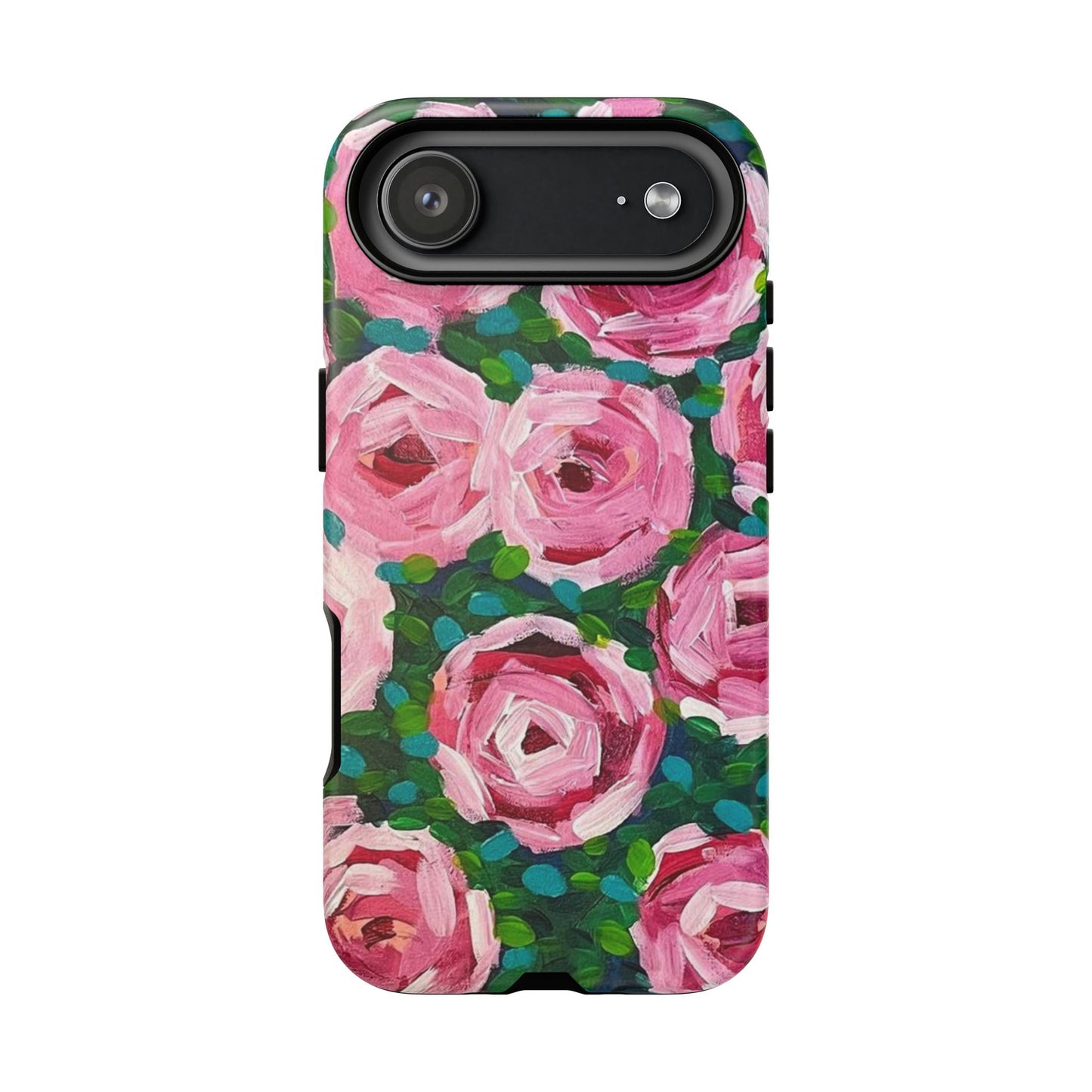 Protective Phone Case — Modern Rose Garden Abstract Design