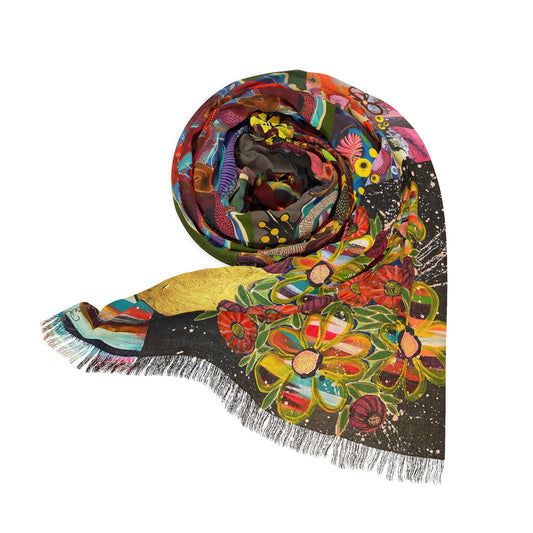 Floral Still Life Lightweight Scarf Wrap