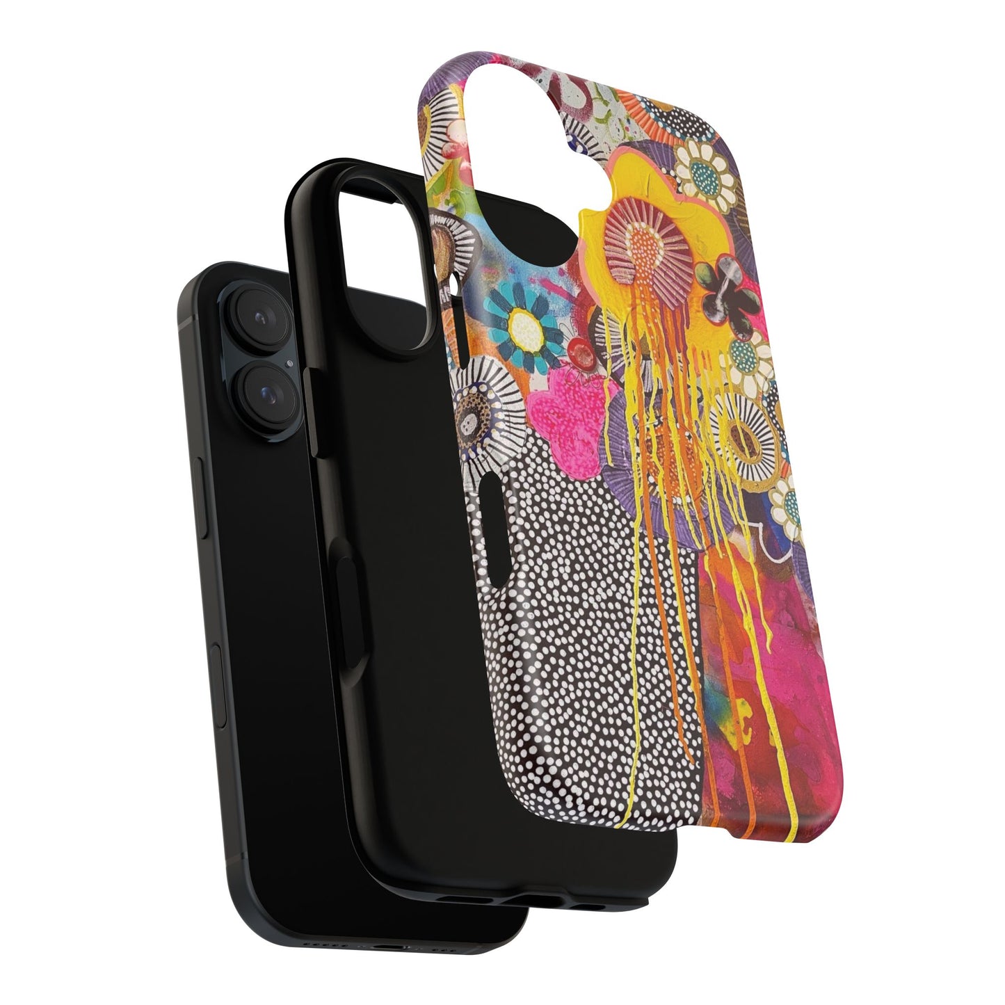 Protective Phone Case — Modern Floral Abstract Design