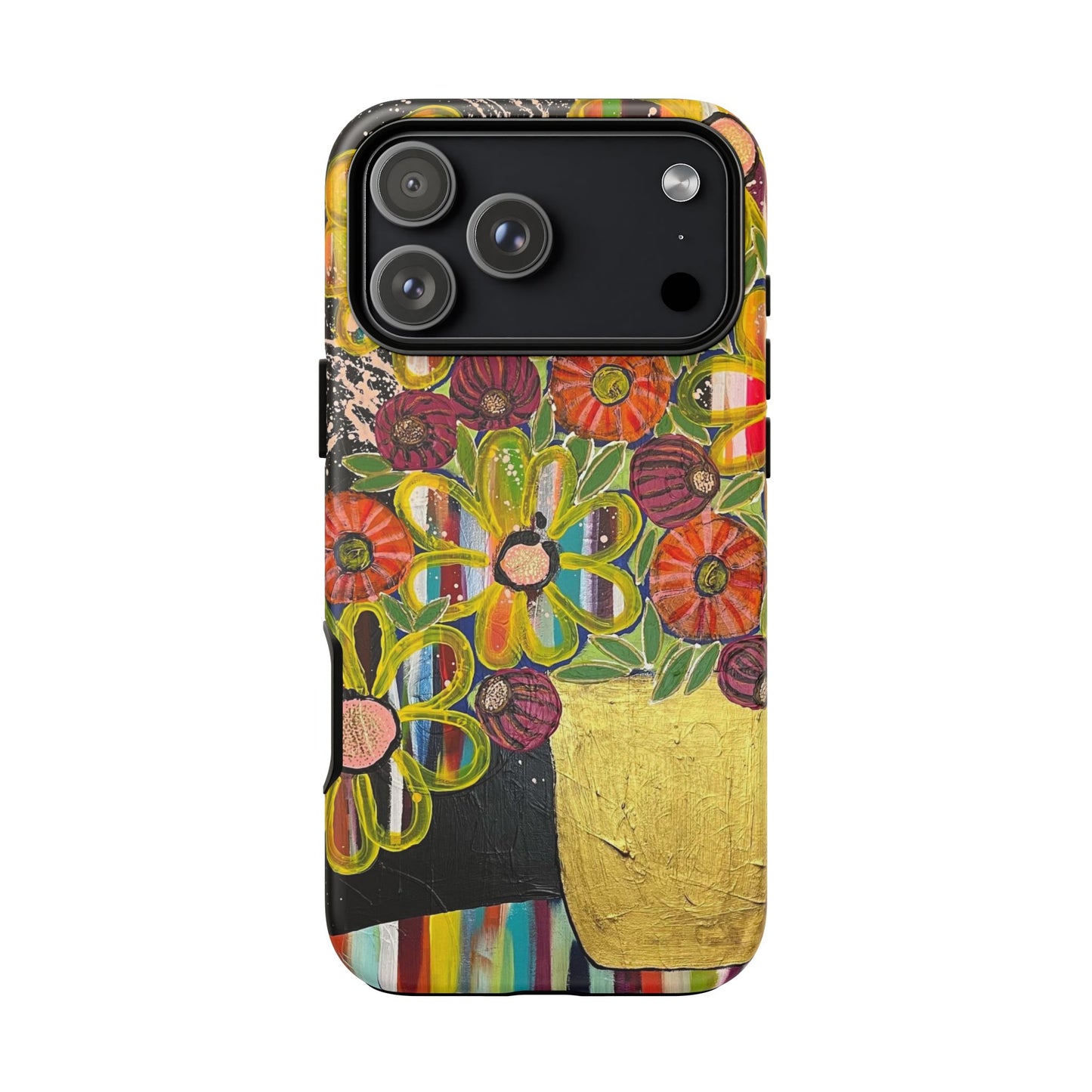 Protective Phone Case — Modern Floral Abstract Design