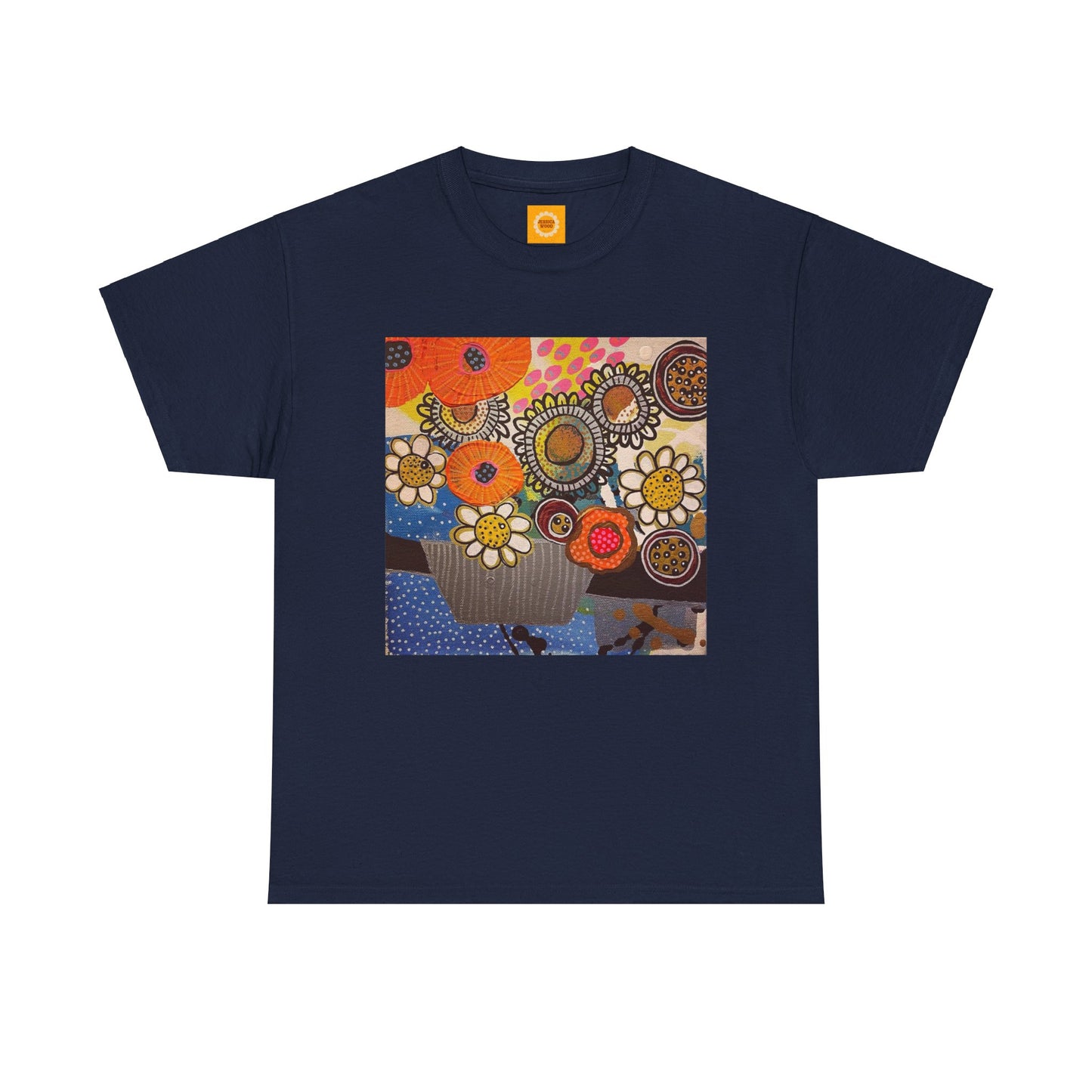 Floral Still Life Tee by Jessica Wood Artist - Unisex Heavy Cotton T-Shirt