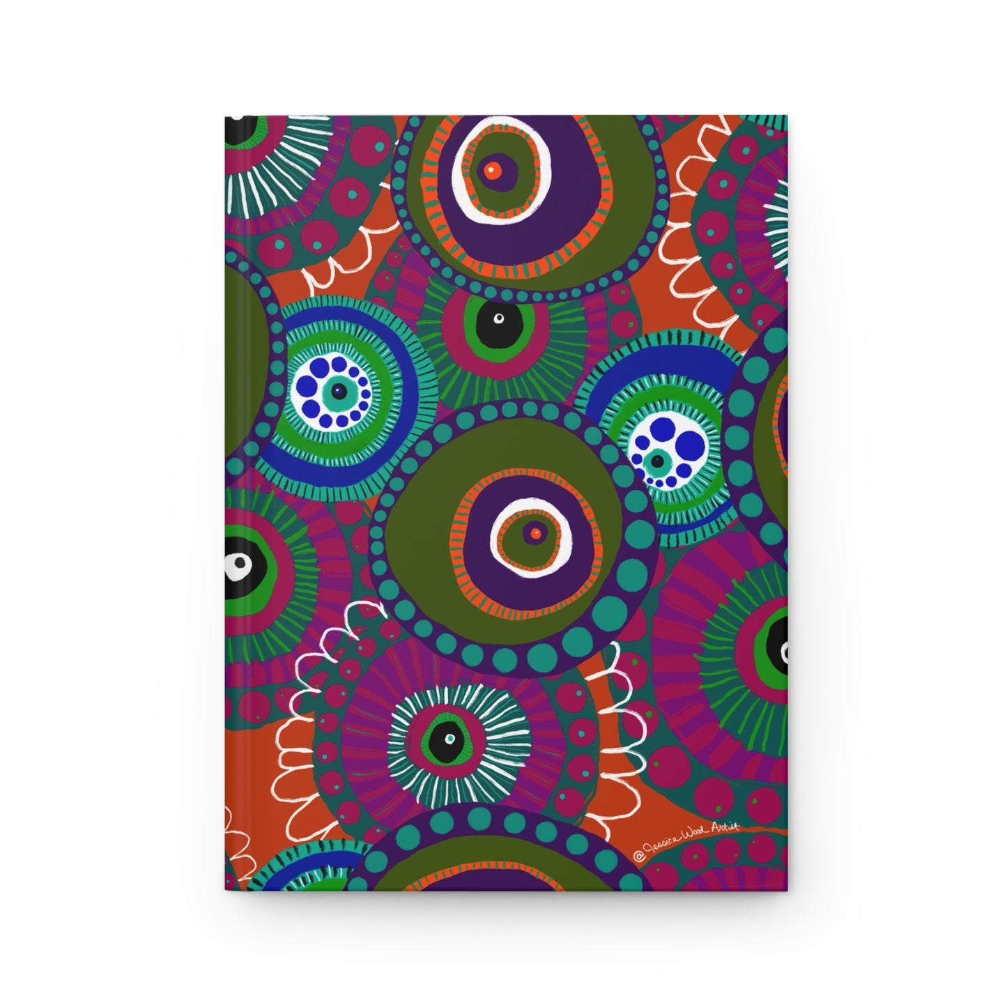 Modern Floral Hardcover Journal — Colorful Abstract Flower Art Notebook